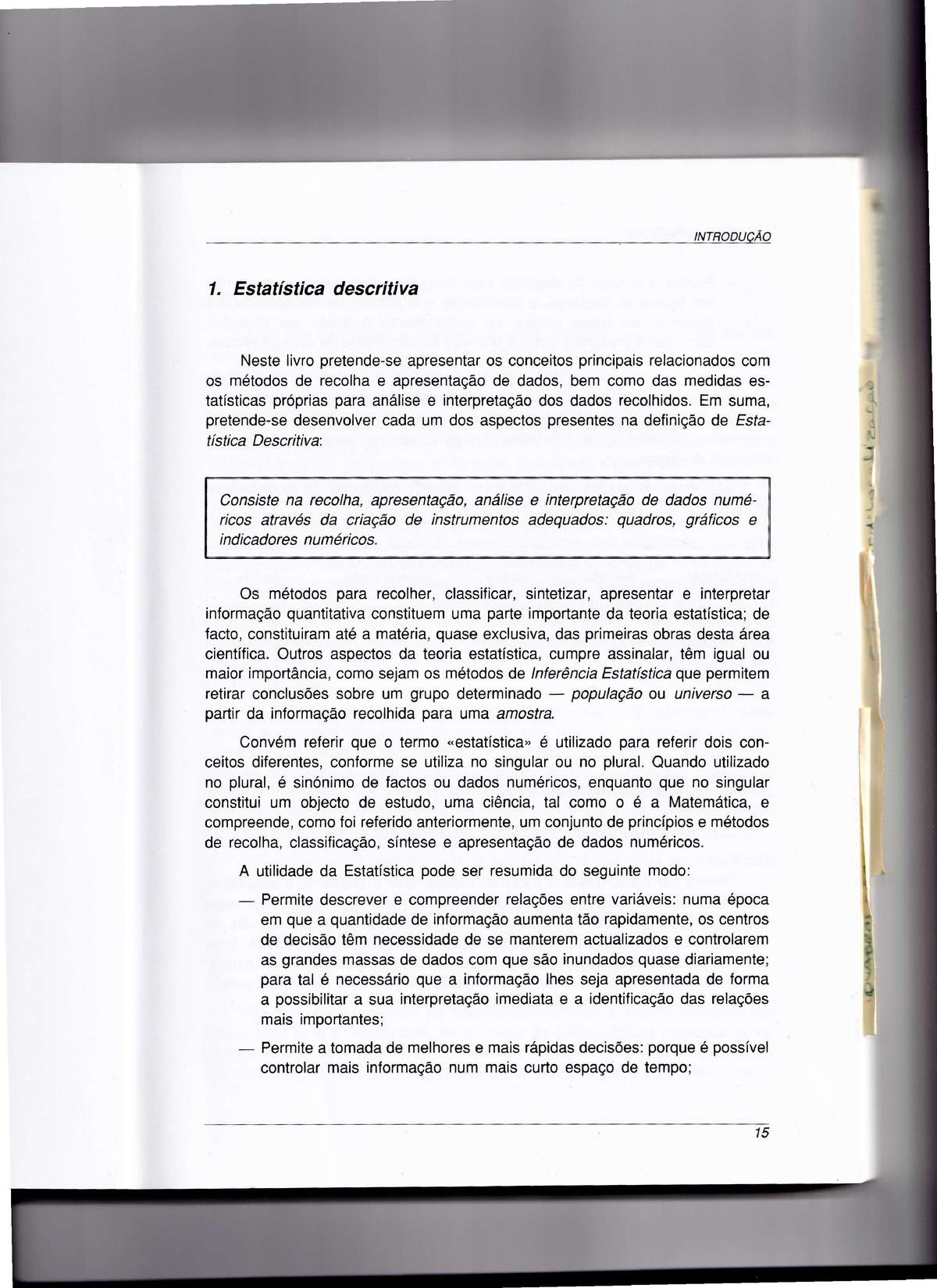 Estat Ã­stica Descritiva - 1. Estatística Descritiva Neste Livro ...