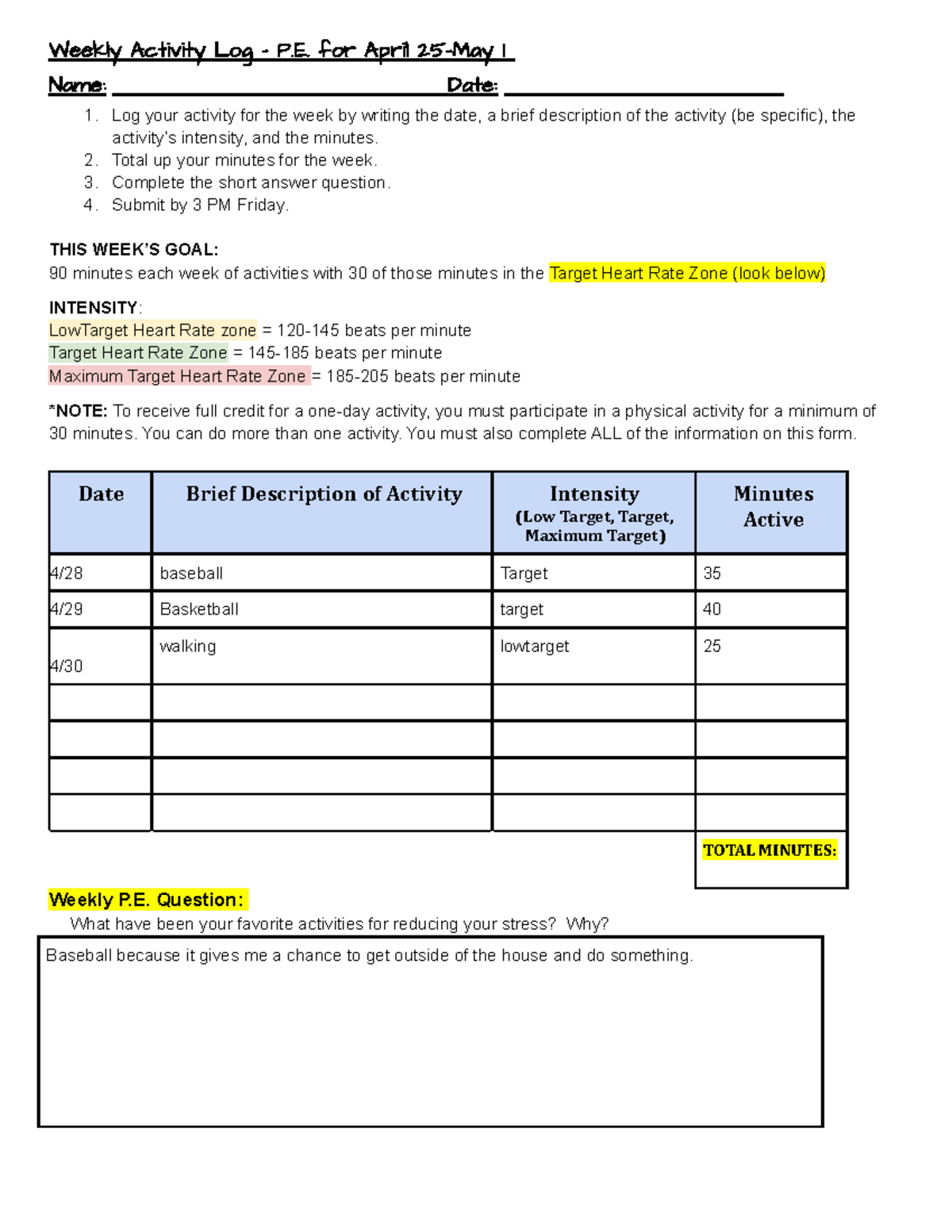 Copy of Master Activity Log revised 4:24- P - Weekly Activity Log - P ...