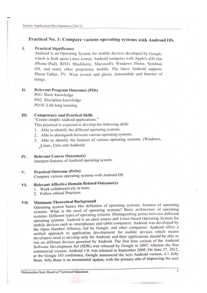 MAD1 - MAD notes Chapter 1 - Mobile Application Developement - Studocu