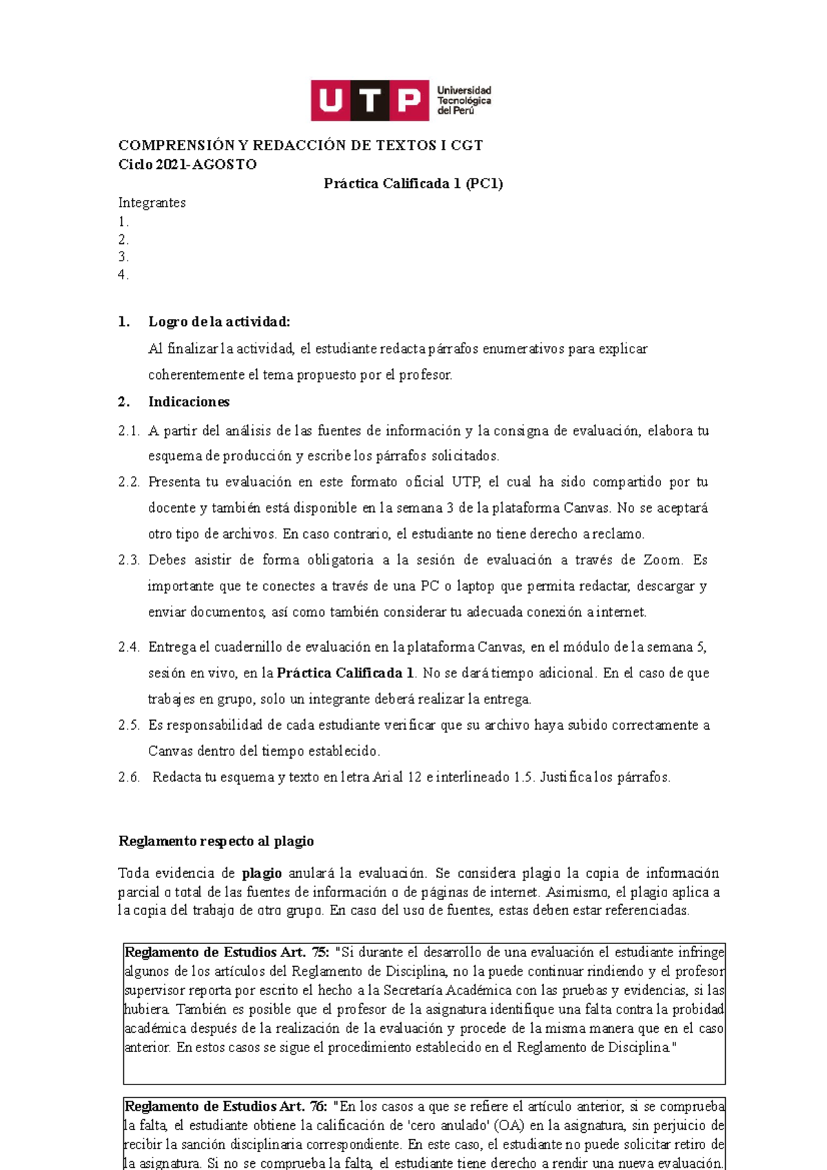 CGT-CRT1 Práctica Calificada 1 (Formato Oficial UTP) 2021-agosto M2 ...