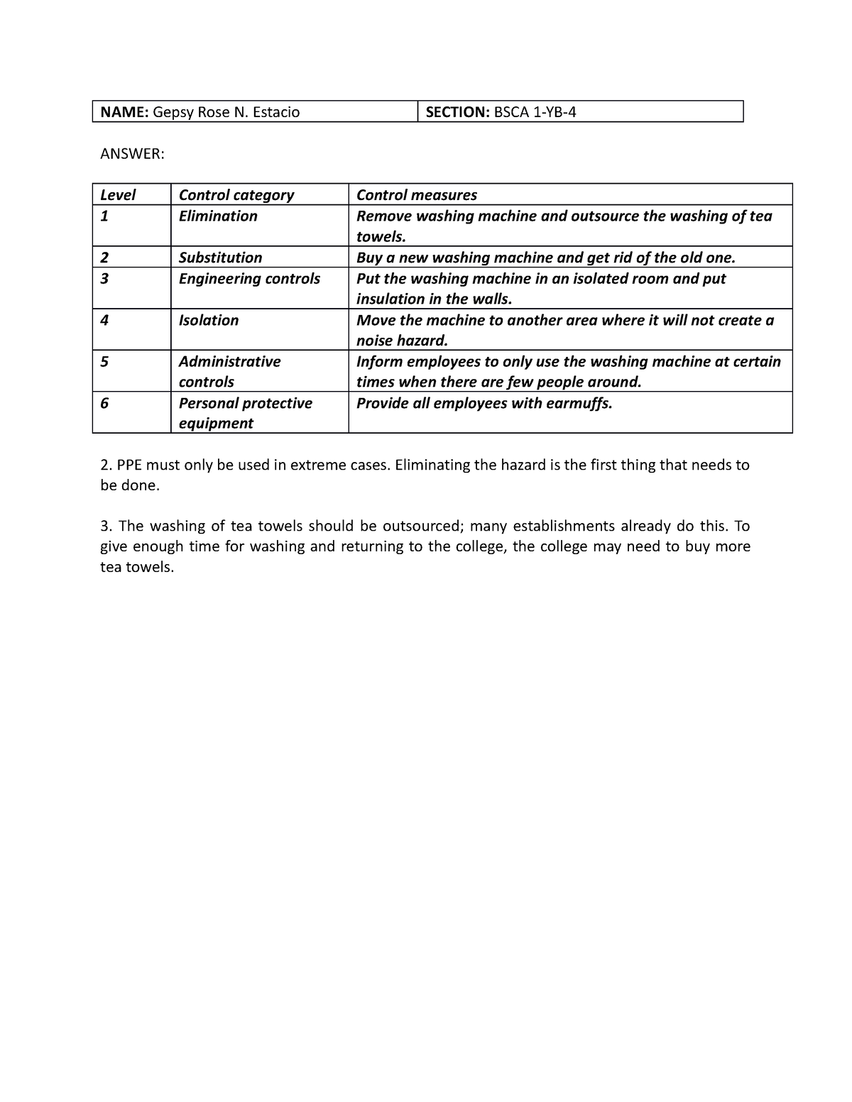 (Topic 4) Question 4.4 Answer - NAME: Gepsy Rose N. Estacio SECTION ...