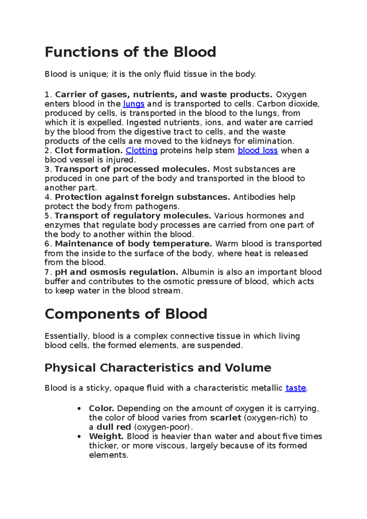 the-major-functions-of-the-blood