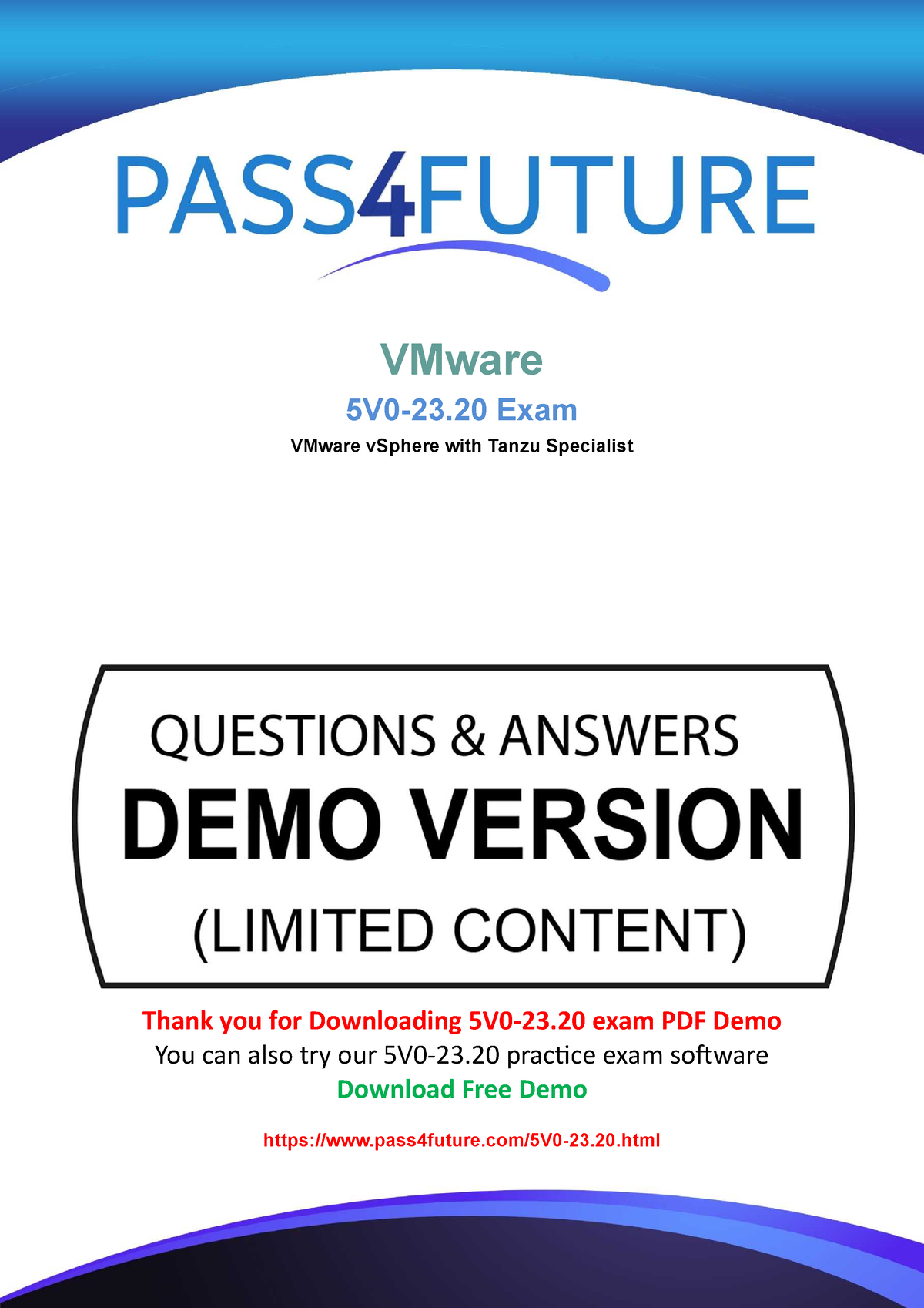 5V0-23 - This is a Exam test doc - VMware 5V0-23 Exam VMware vSphere with  Tanzu Specialist Thank you - Sns-Brigh10