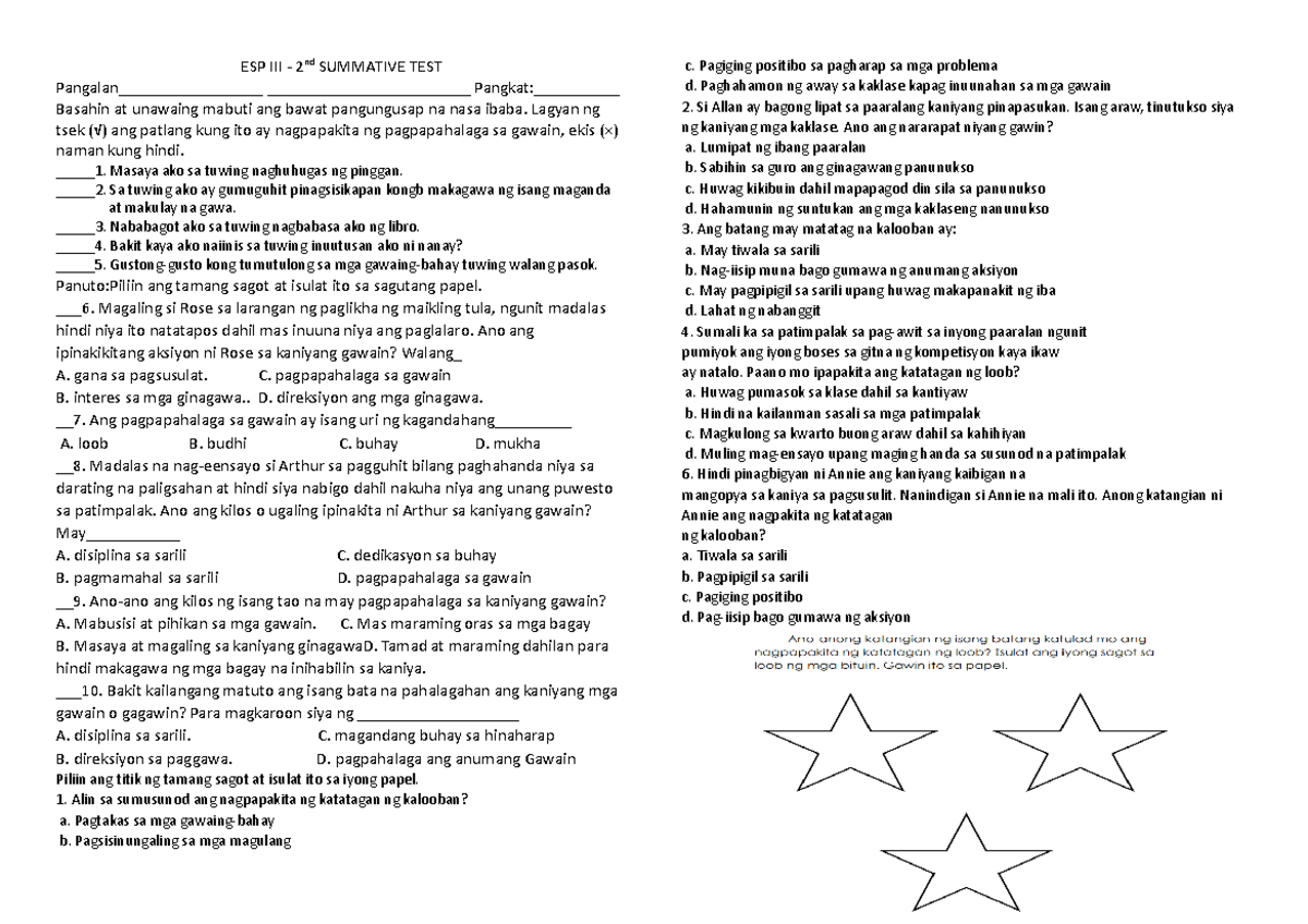 Esp 9 Summative Test In 2023 Summative Test Summative vrogue.co