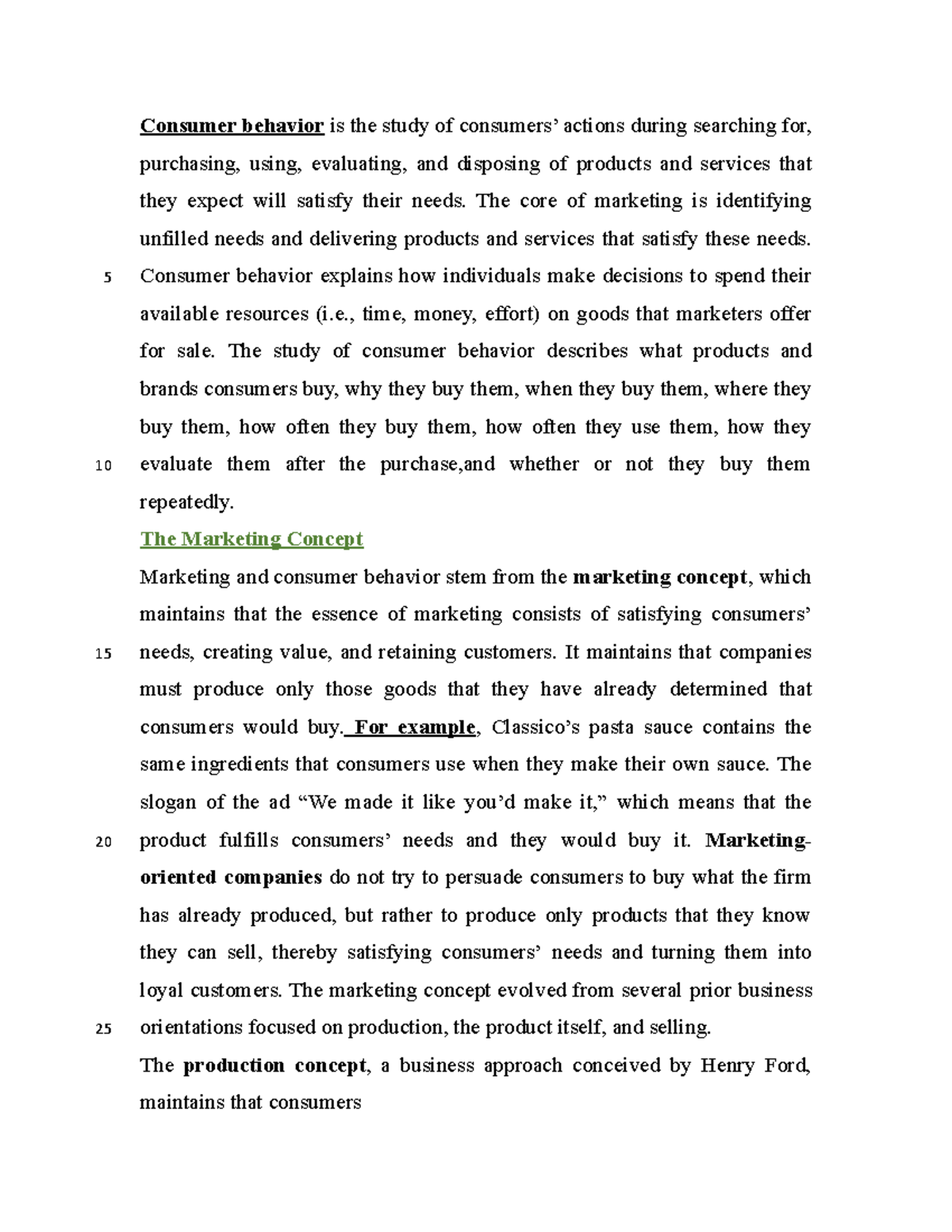 Notes - Lecture note - Consumer behavior is the study of consumers ...