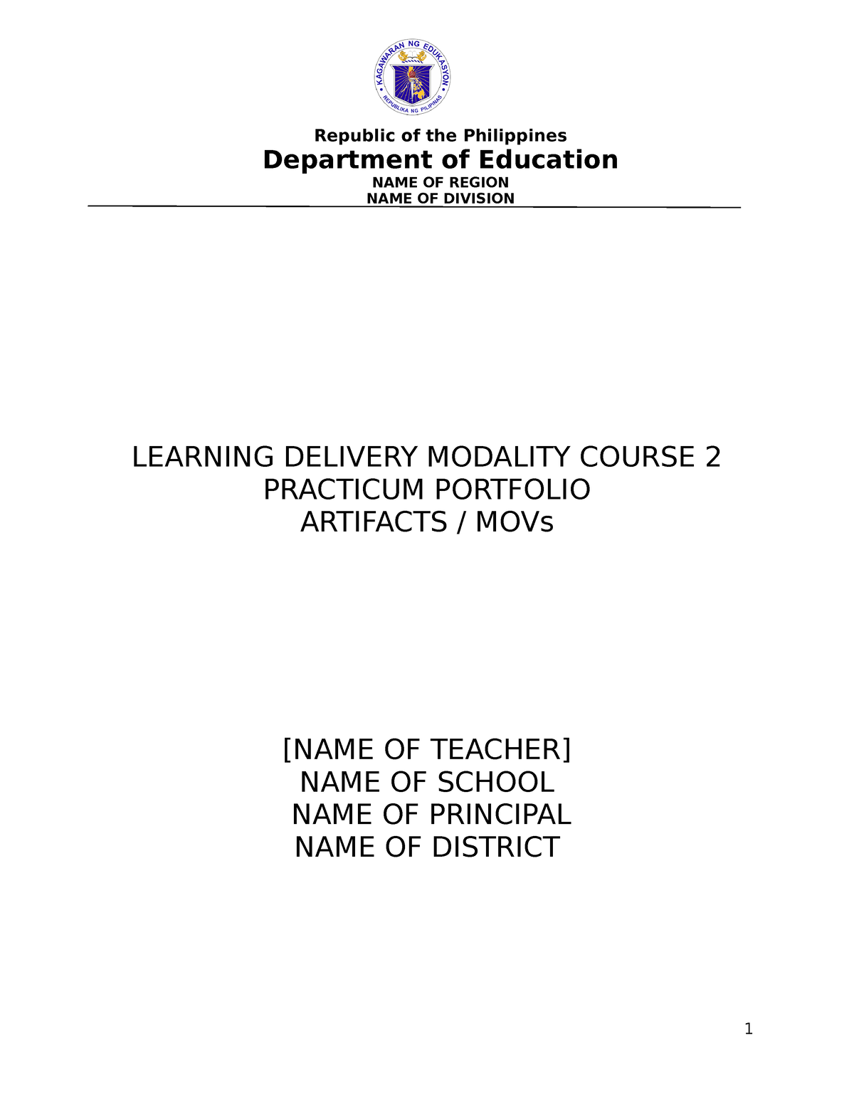 format-ldm-practicum-portfolio-1-department-of-education-name-of