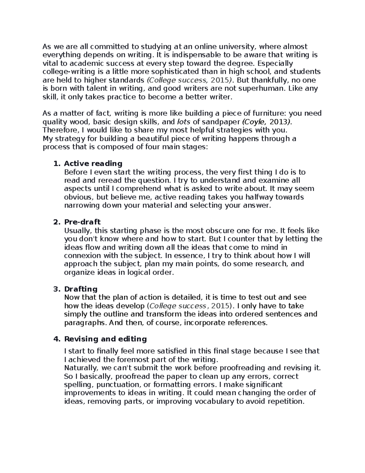 Discussion assignment unit 2 - As we are all committed to studying at ...