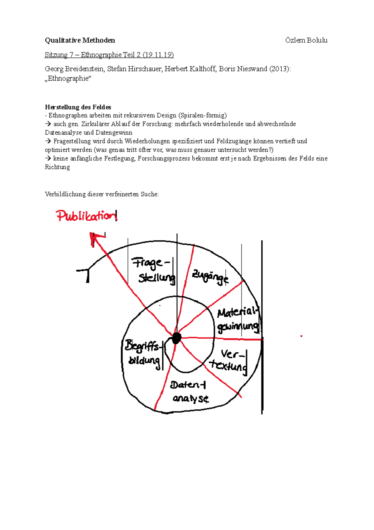 Vorlesung 7 - Ethnographie Teil 2 - Qualitative Methoden Özlem Bolulu ...