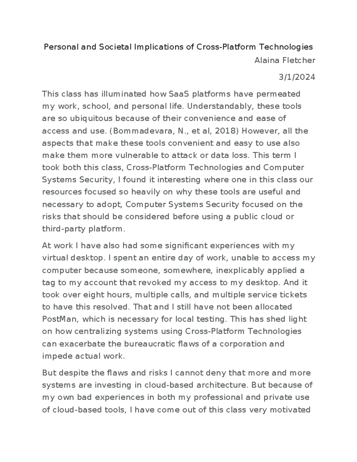 Personal and Societal Implications of Cross-Platform Technologies ...