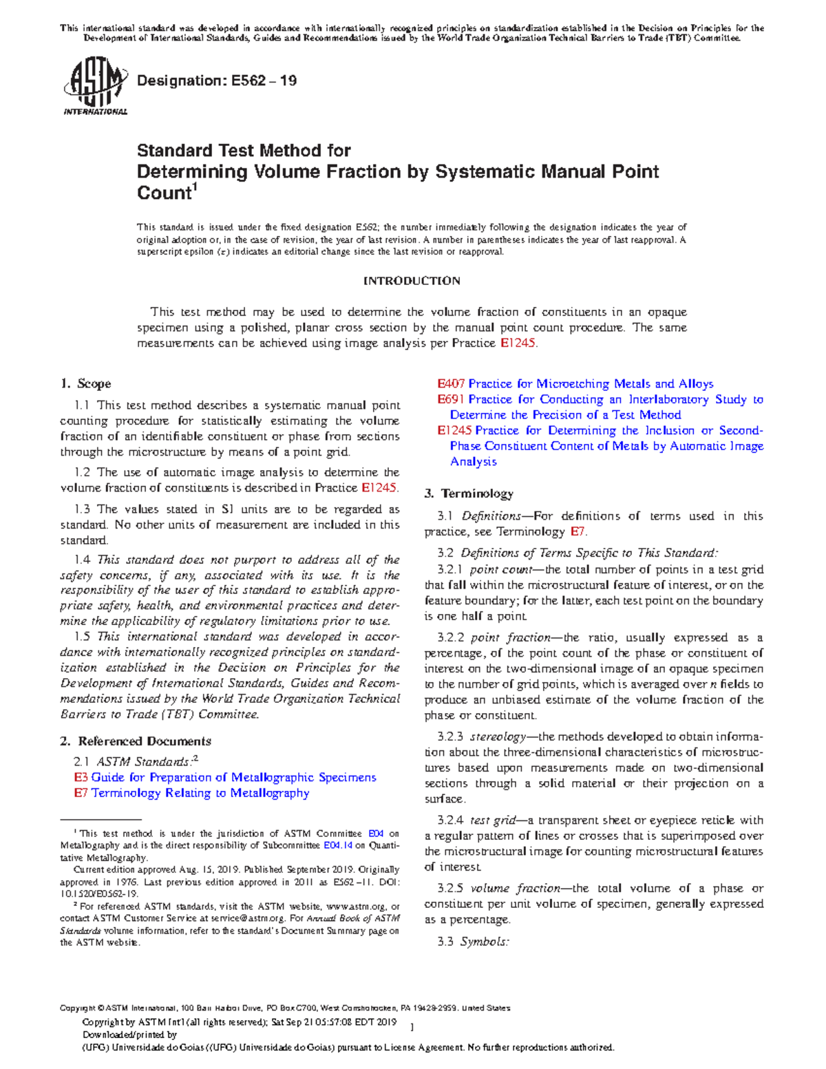 ASTM E56219 Ferrite Designation E562 − 19 Standard Test Method