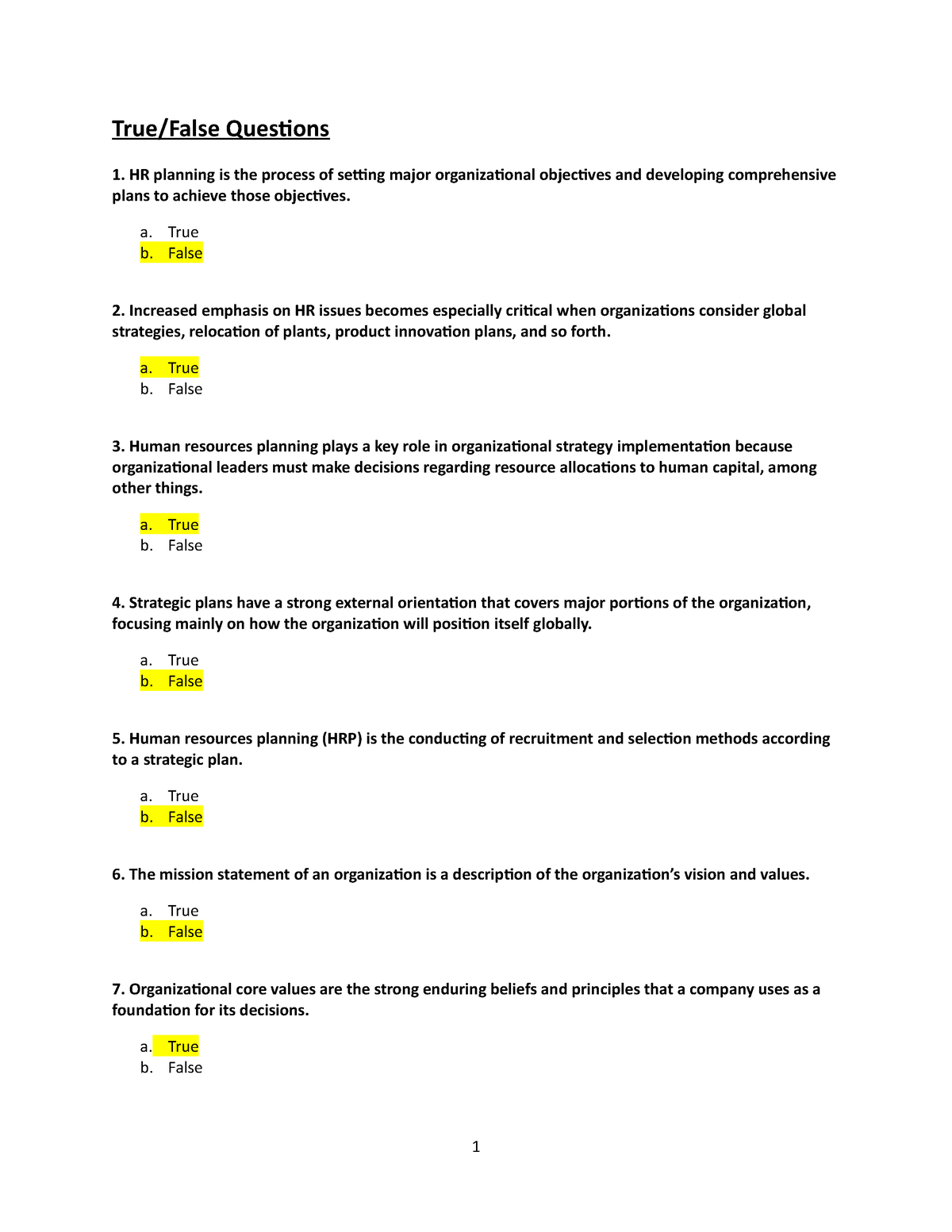 true or false questions about argumentative essay