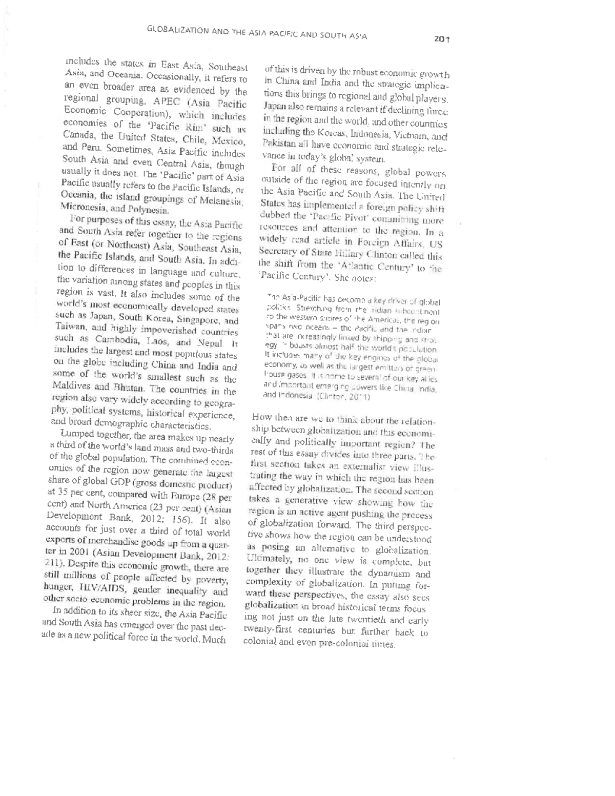 Chapter 1- Globalization and the Asia Pacific and South Asia - Bachelor ...
