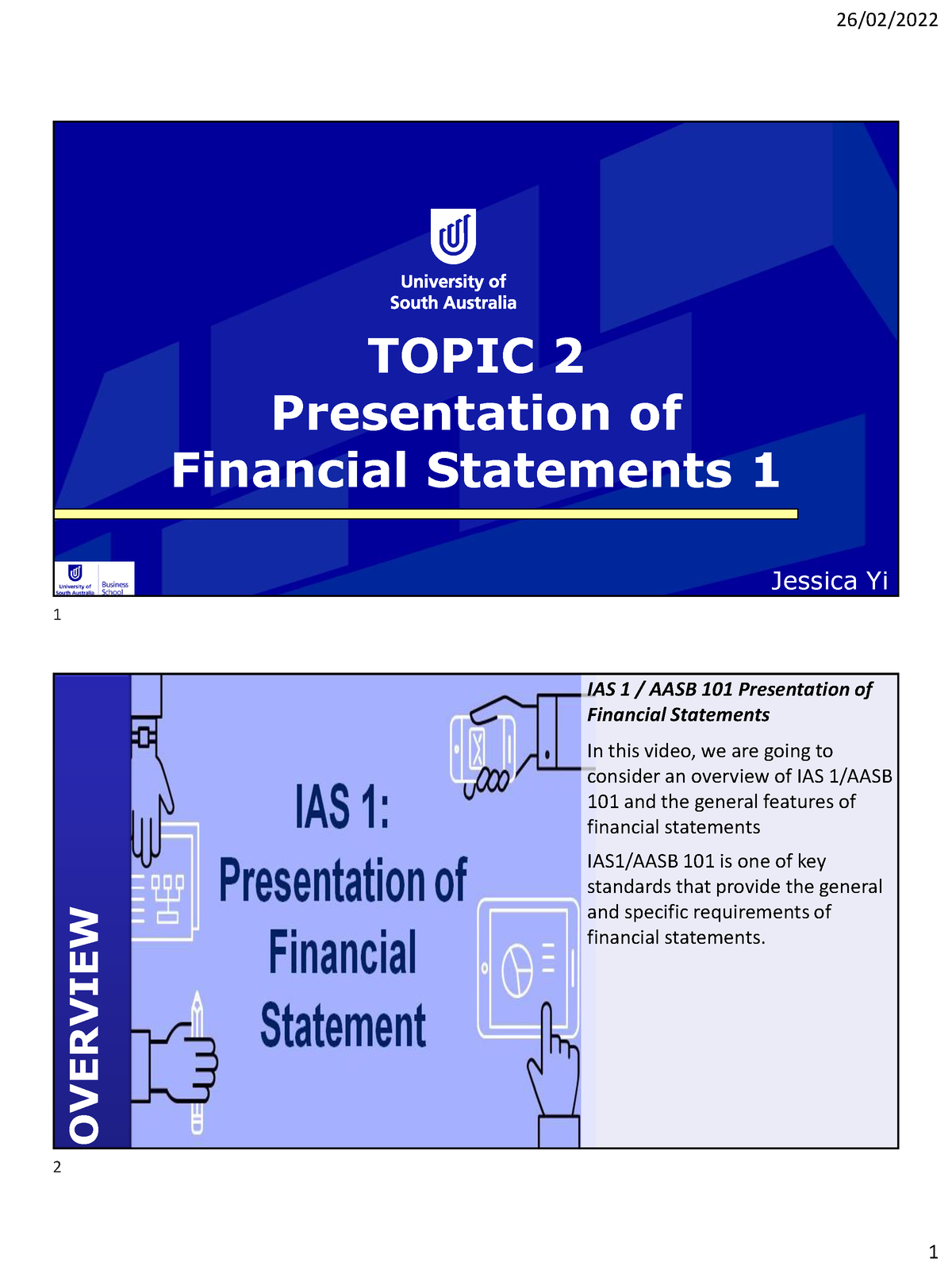 what does fair presentation mean in aasb 101