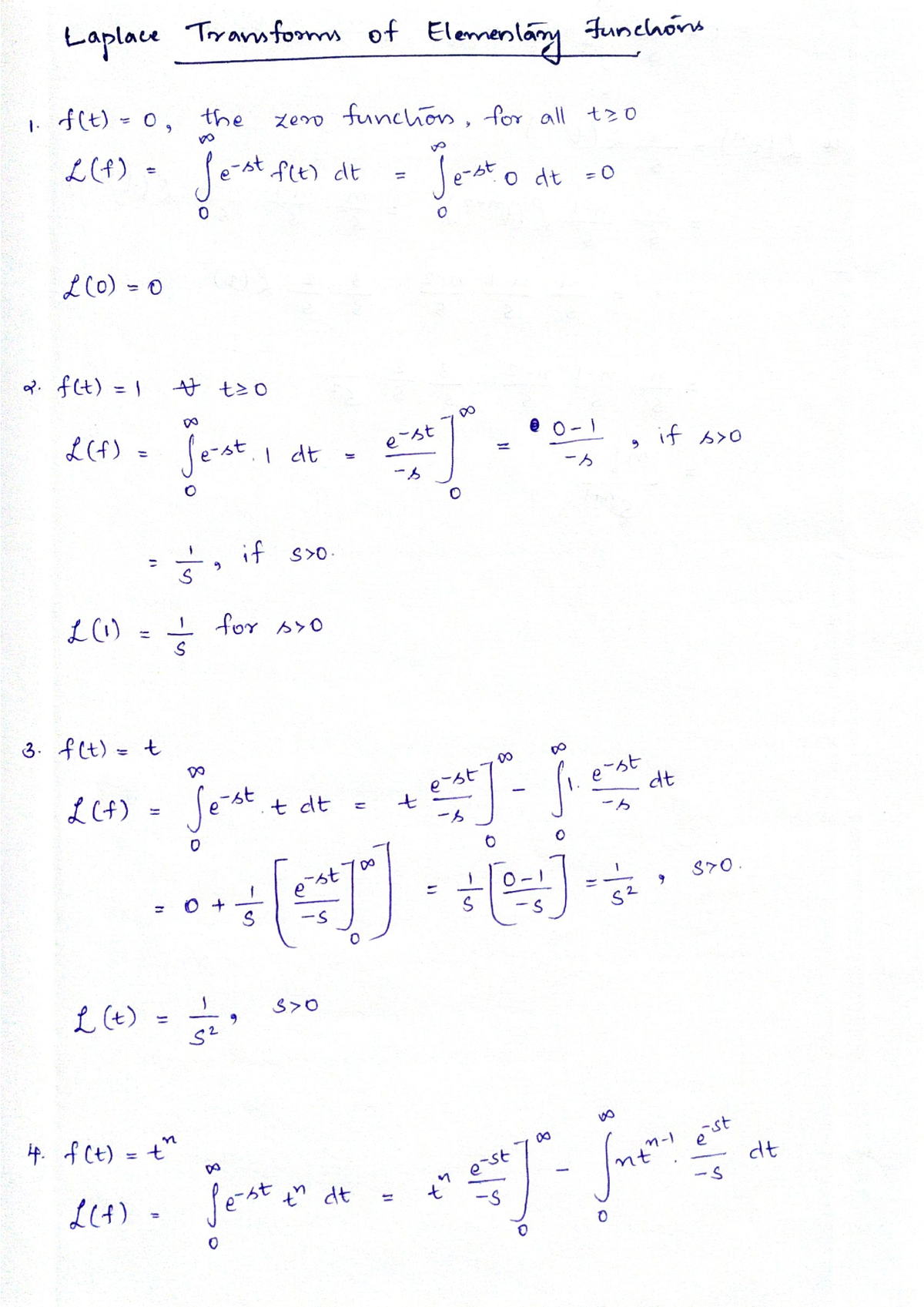 Laplace Transforms - Physics - Studocu