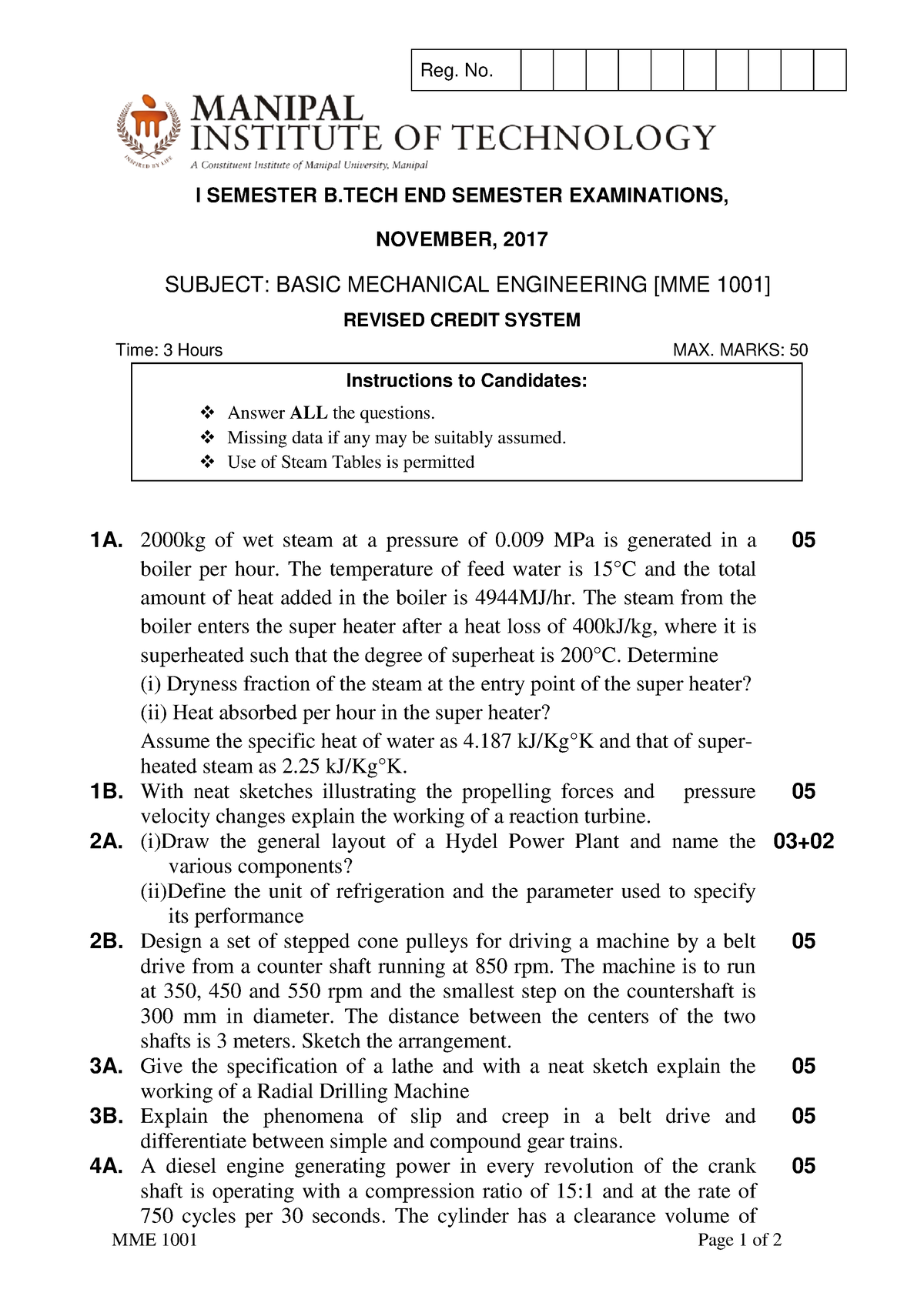 basic-mechanical-engineering-mme-1001-rcs-mme-1001-page-1-of-2-i