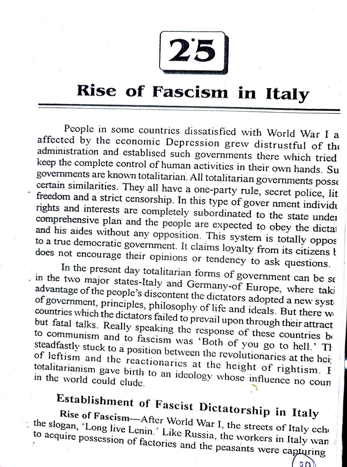 Fascism In Italy-2 - It's Lecture Notes - 2~ Rise Of Fascism In Italy ...