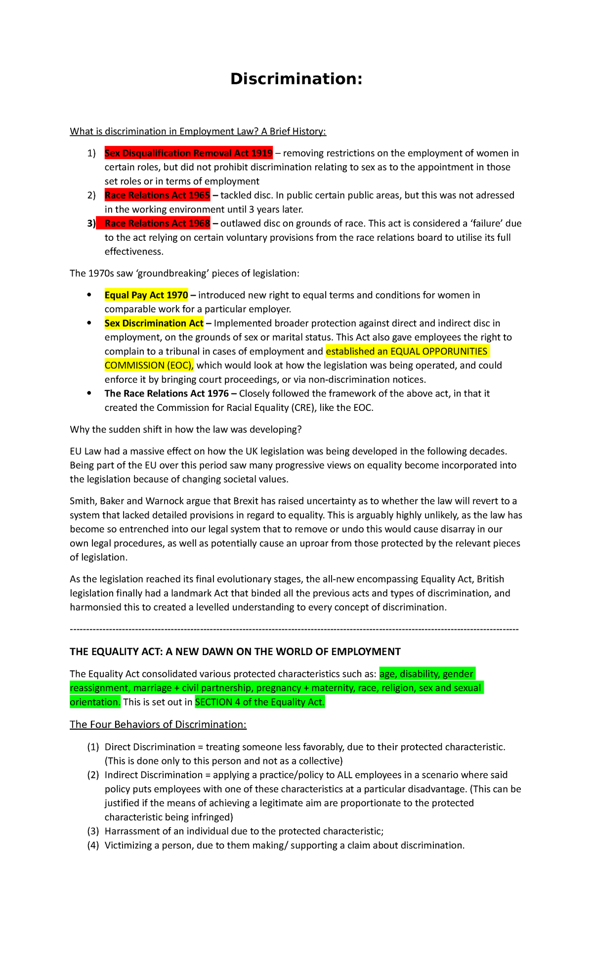 Discrimination law - Discrimination: What is discrimination in ...