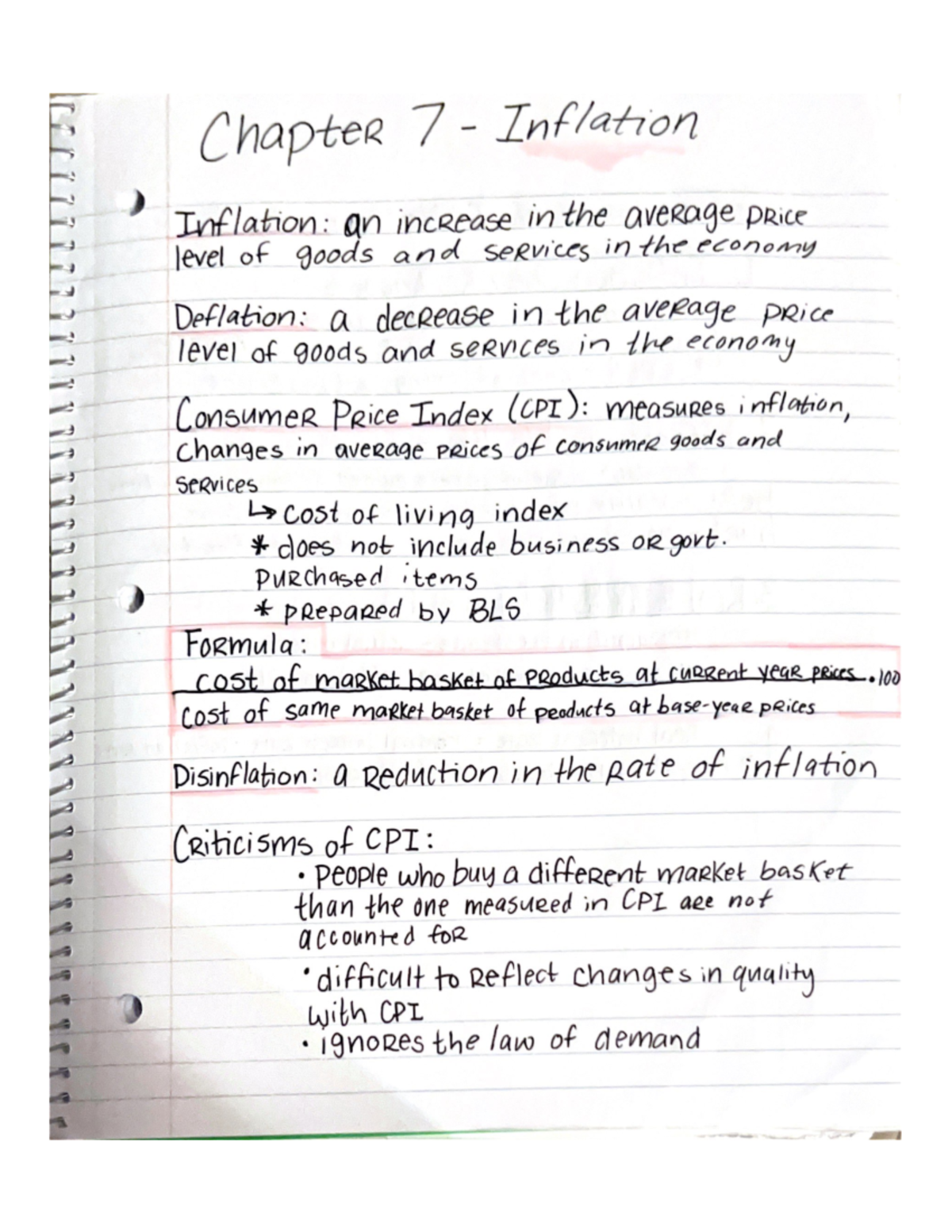 Chapter 7 - Notes on Inflation - ECO 111 - Studocu