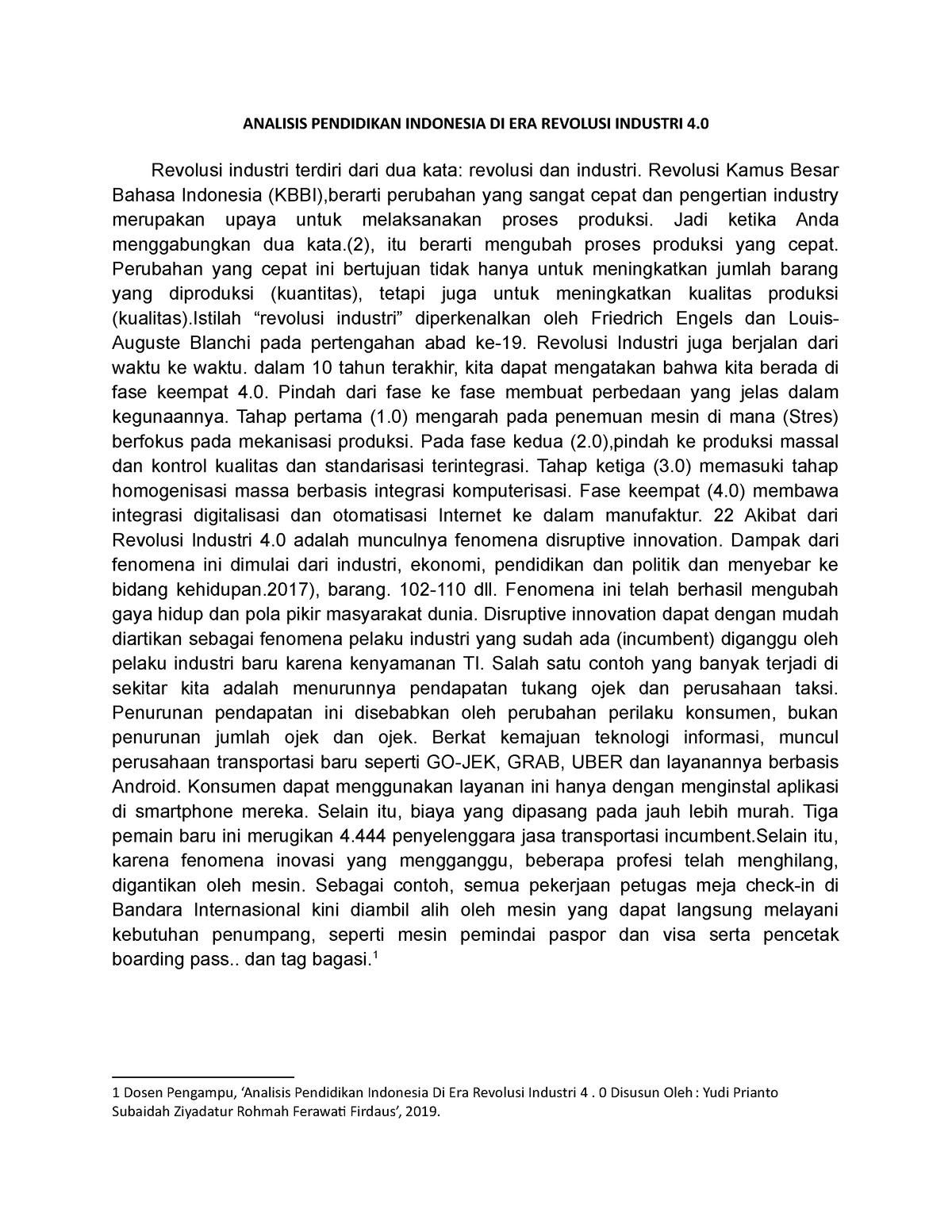 Analisis Pendidikan Indonesia DI - ANALISIS PENDIDIKAN INDONESIA DI ERA ...