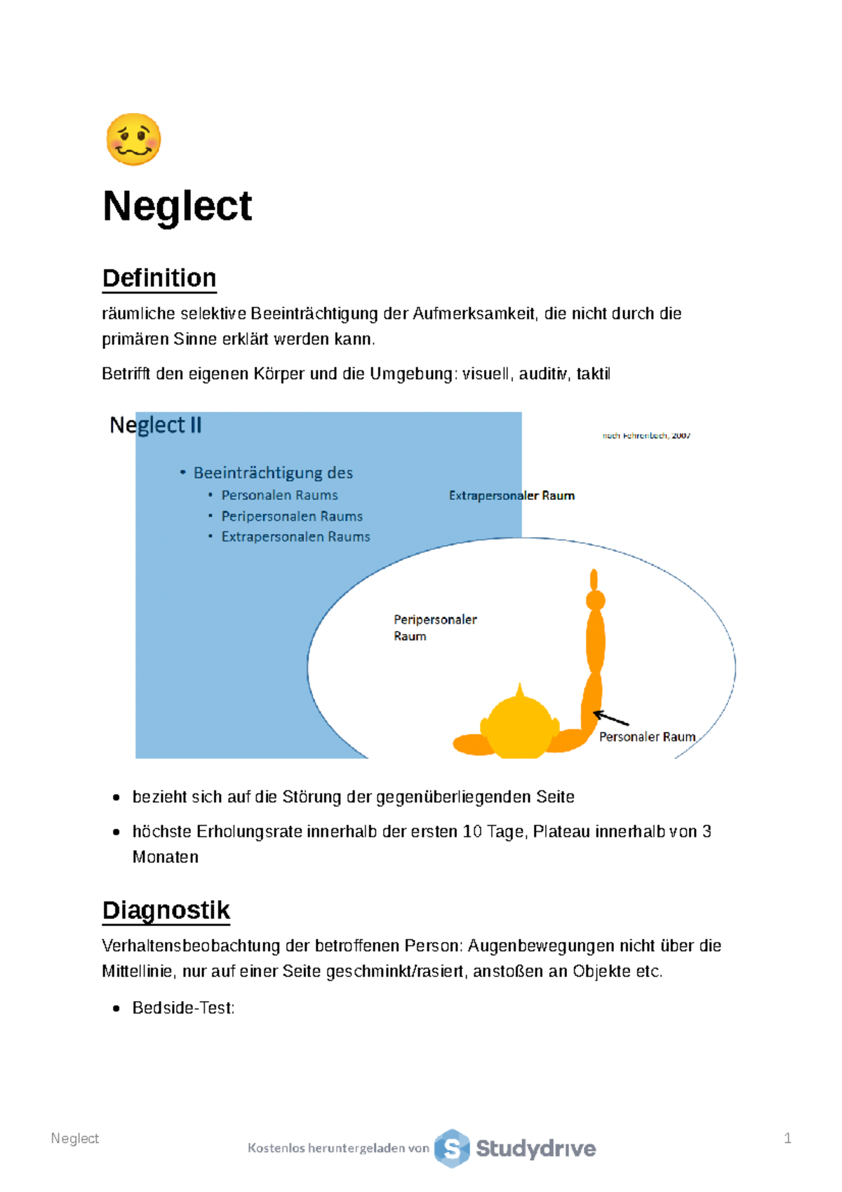Neglect PHY12 Zietz Neglect 1 ¢ Neglect Definition räumliche