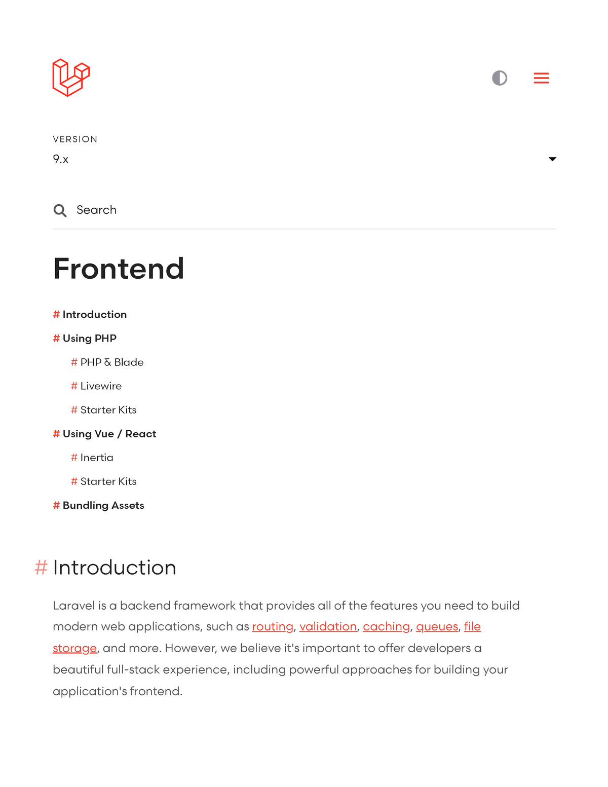 Frontend Laravel The PHP Framework For Web Artisans - V ERS IO N ...