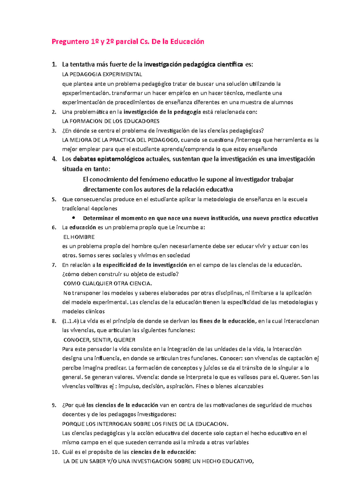 1 Preguntero Ciencias Actualizado 5-4-19-6-1 - Preguntero 1º Y 2º ...