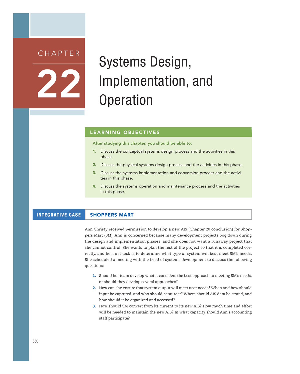 Accounting Information Systems 13th Chapter 22 - 650 ####### L E A R N ...