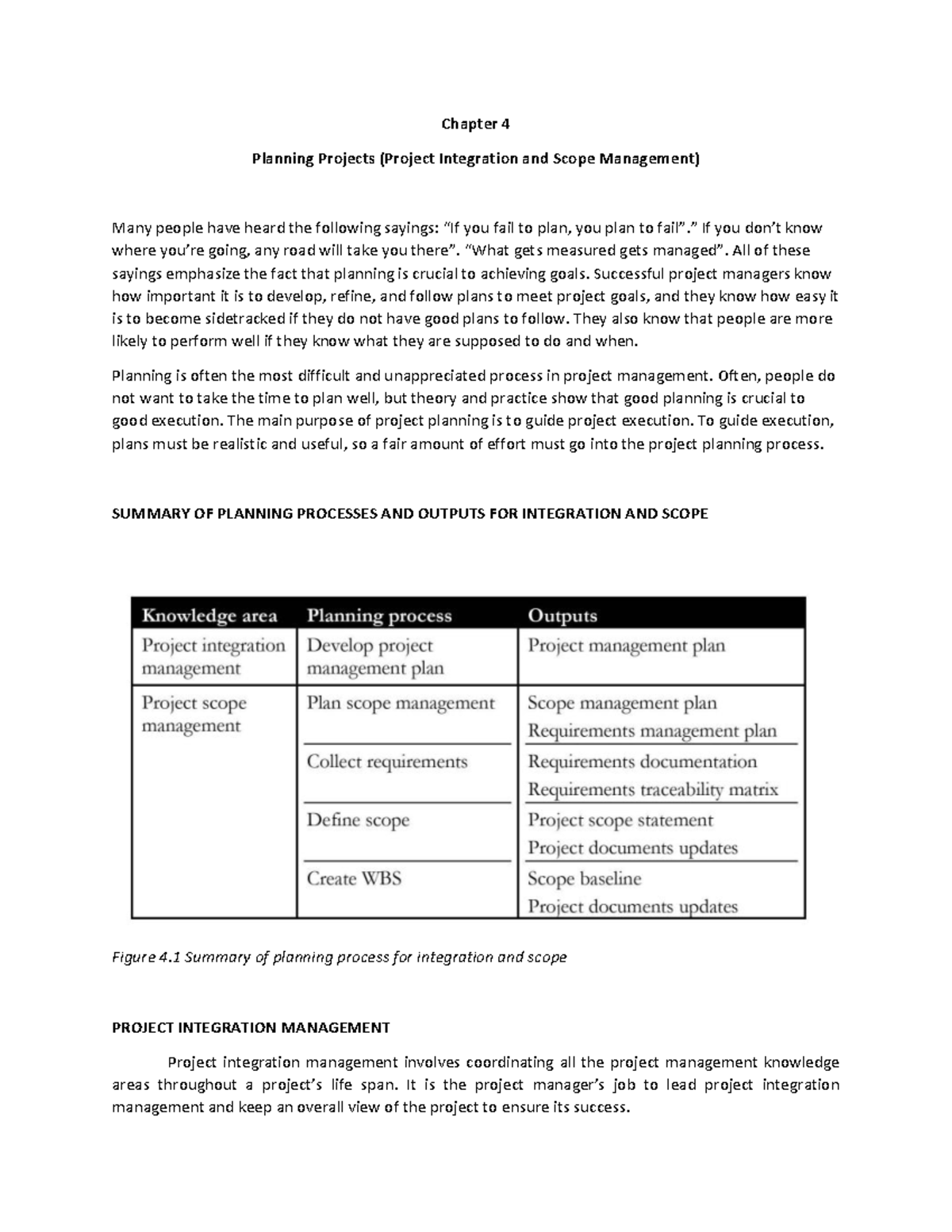 Chapter 4 Project Planning (Part 1) - Chapter 4 Planning Projects ...