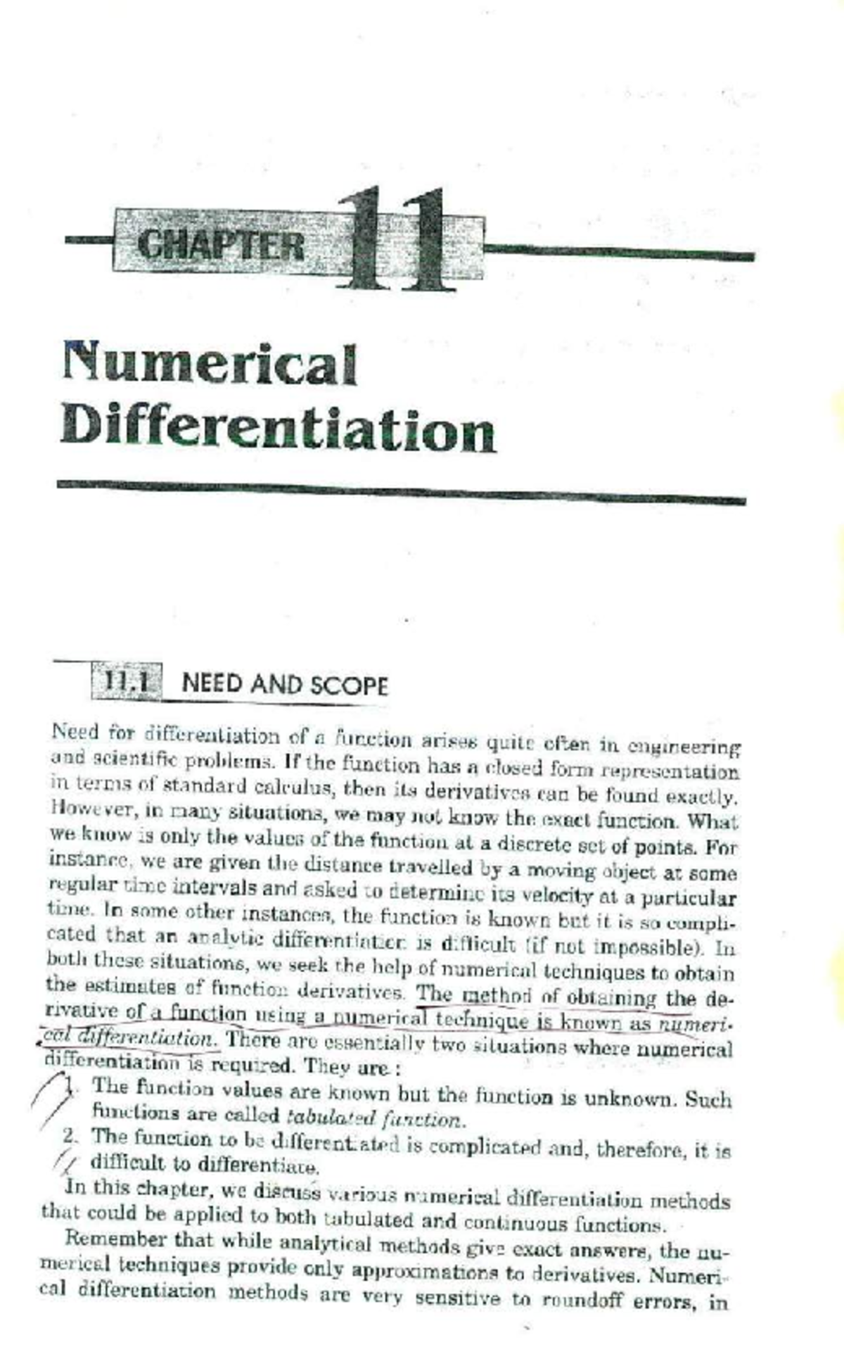 Numerical Method Part 5 - 1111! Numerical Differentiation NEED AND ...