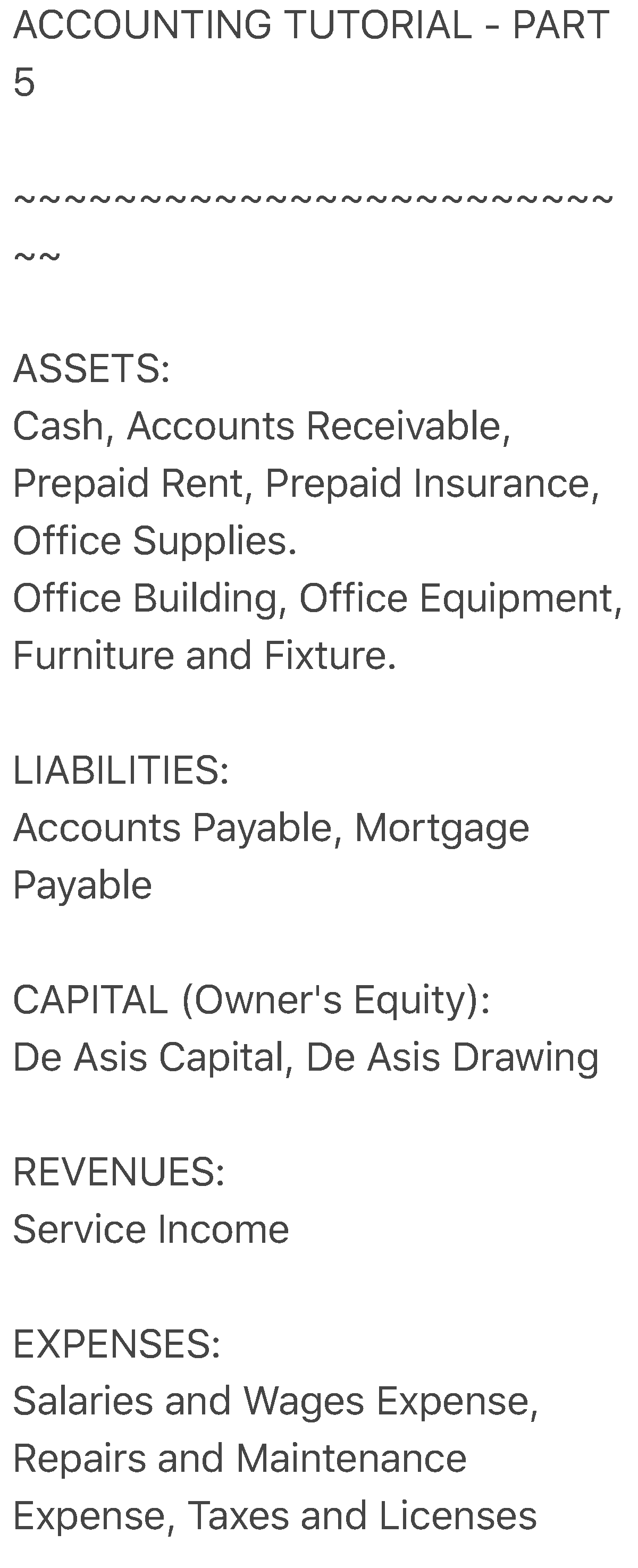 assets in accounting case study quiz answers