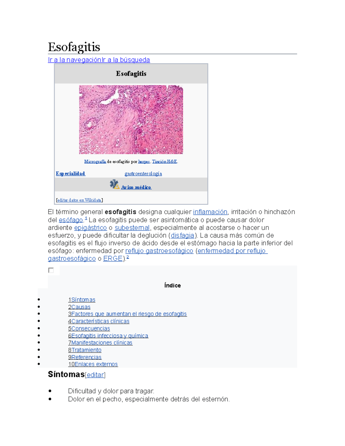 Esofagitis - MEDICINA - Esofagitis Ir a la navegación Ir a la búsqueda ...