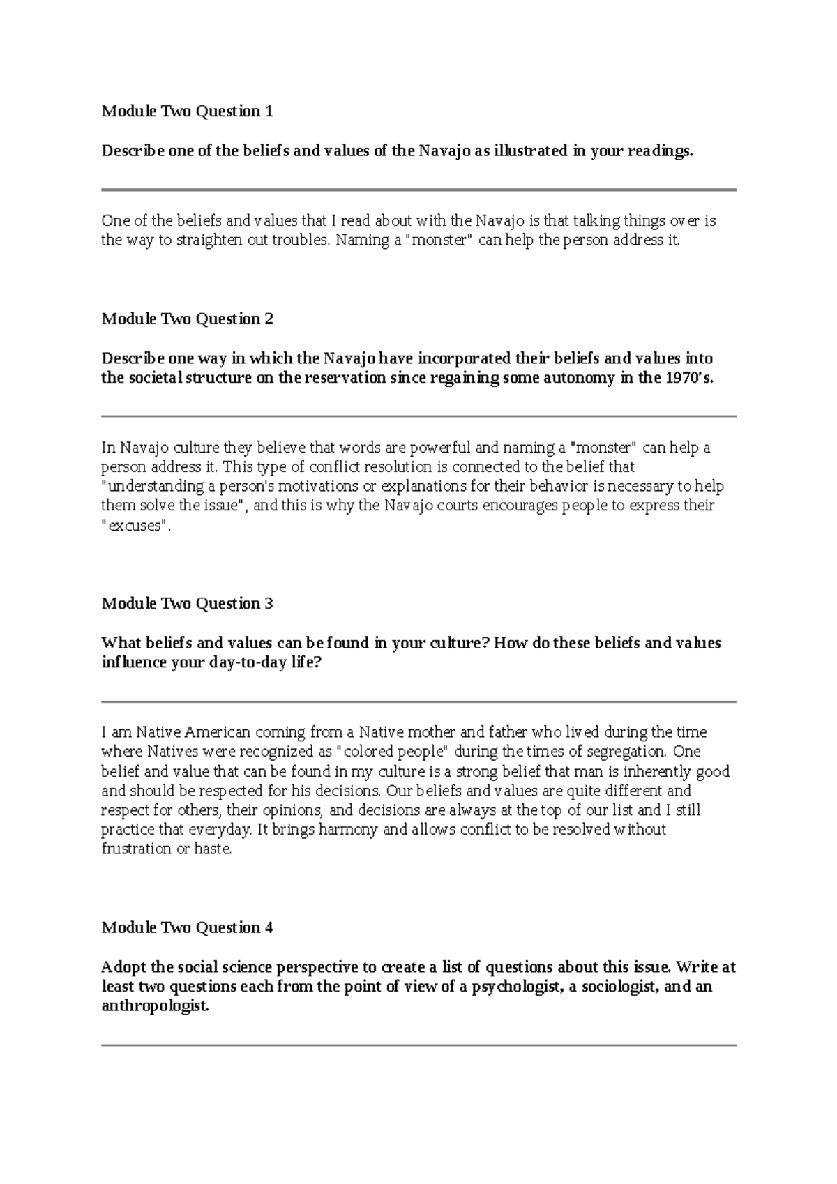 Cydney Cooke SCS 200 Applied Social Sciences Module 2 - Module Two ...