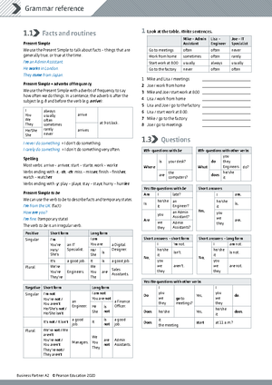 BP A2 Extra Speaking U7L4 wkst - Lesson outcome Business Partner A2 ...