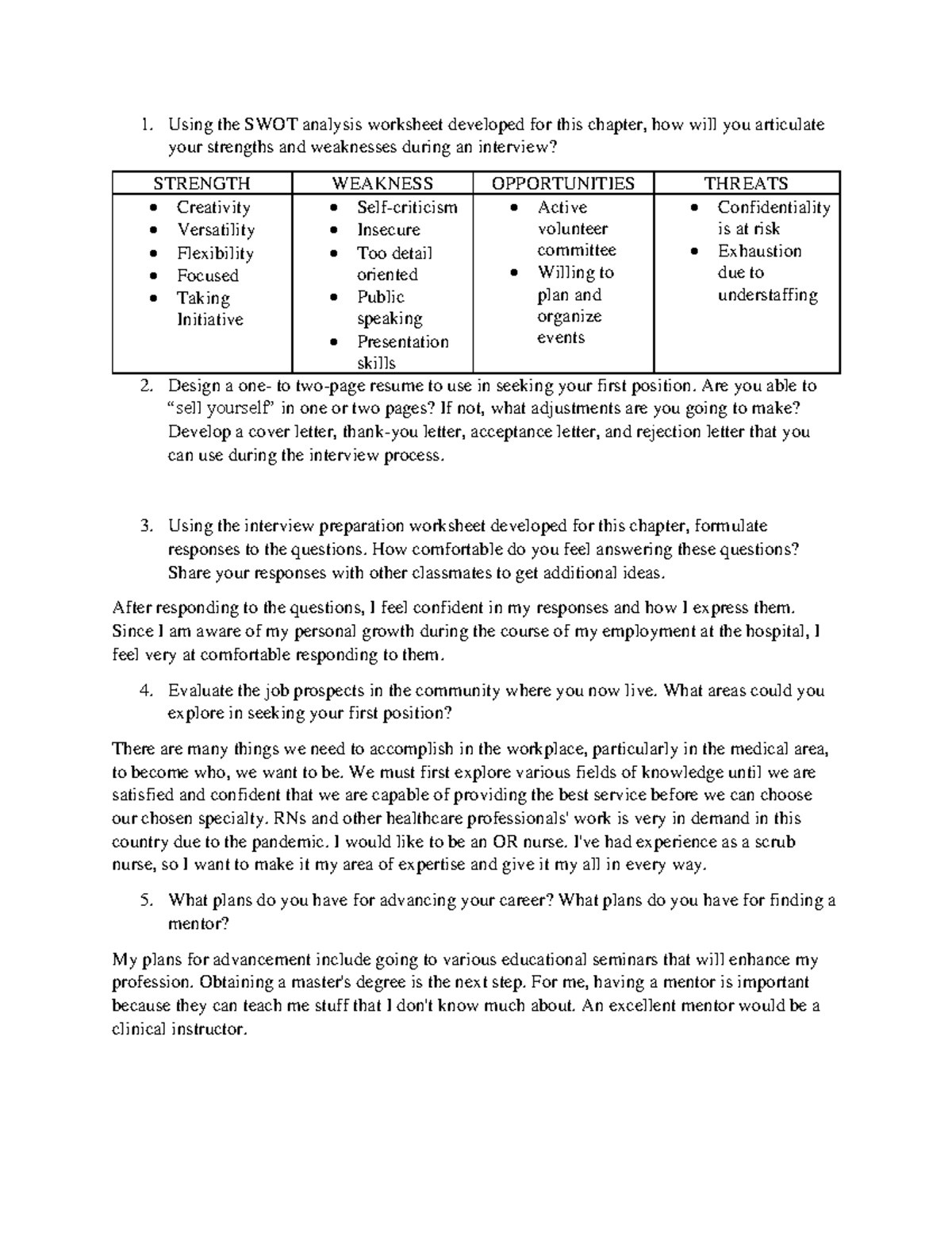 119a - Review - Using the SWOT analysis worksheet developed for this ...