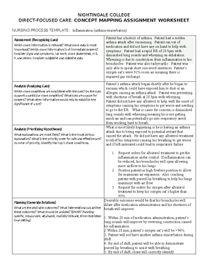 Concept Map Assignment Worksheet V2 - NIGHTINGALE COLLEGE DIRECT ...