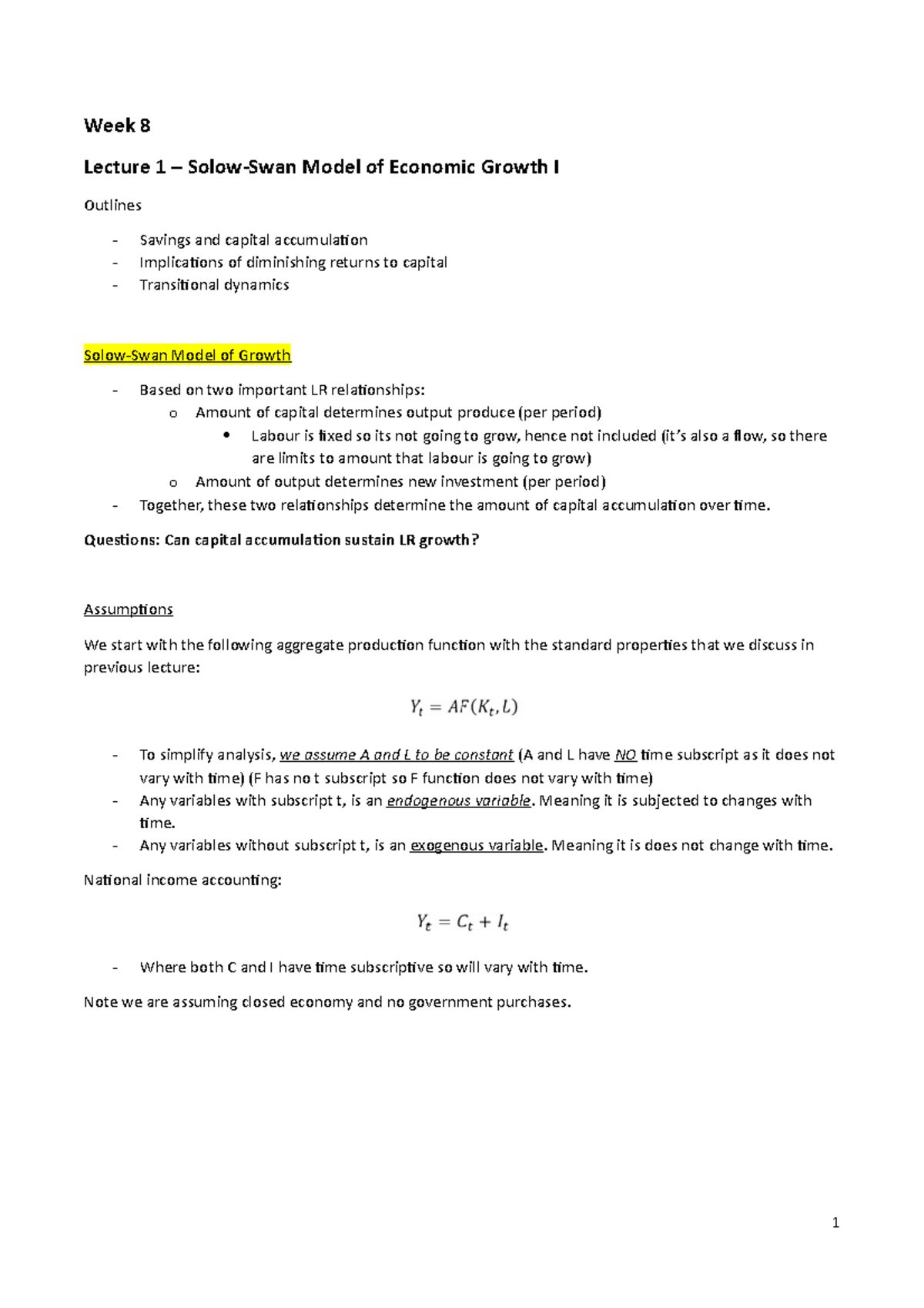 week-8-solow-swan-model-week-8-lecture-1-solow-swan-model-of