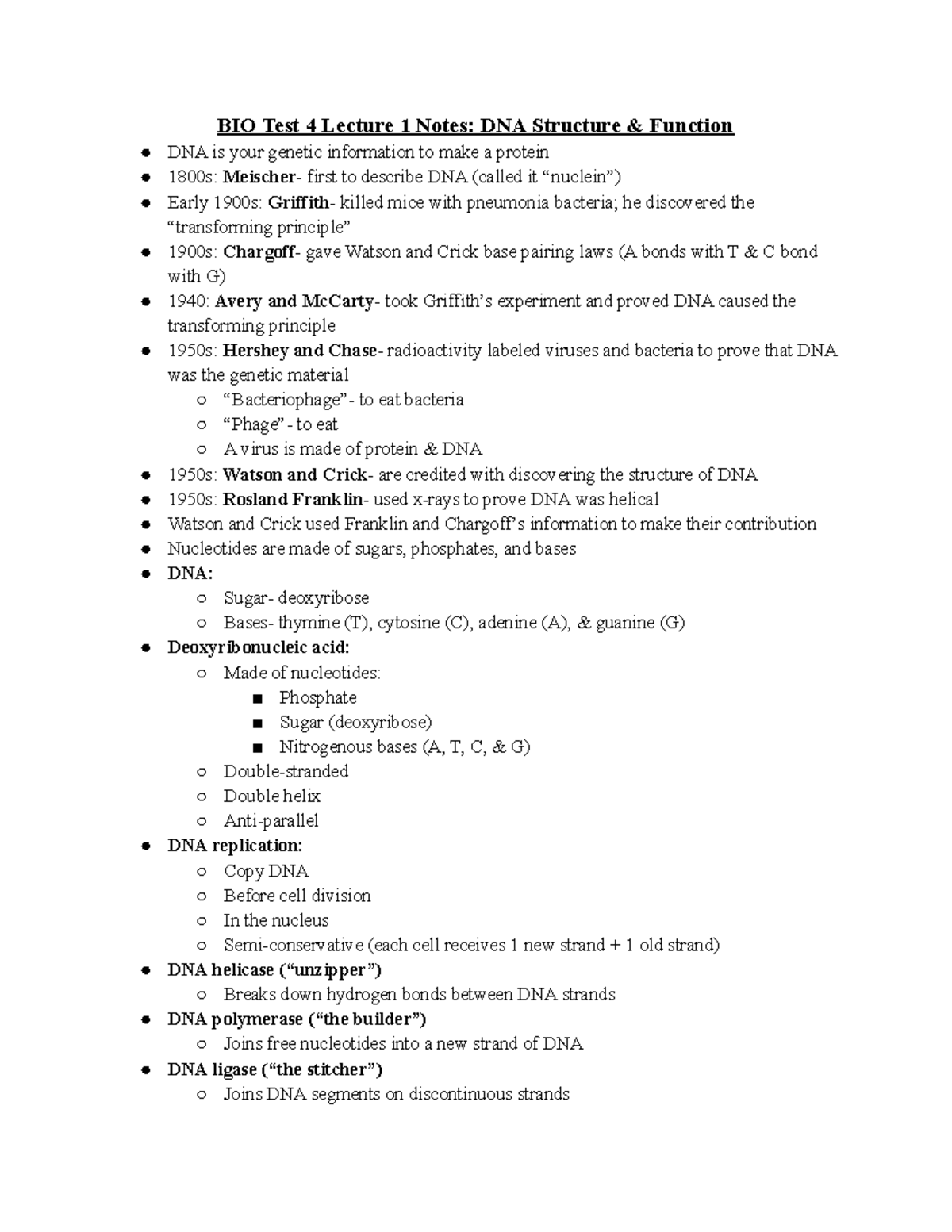 bio-test-4-lecture-1-notes-bio-test-4-lecture-1-notes-dna-structure