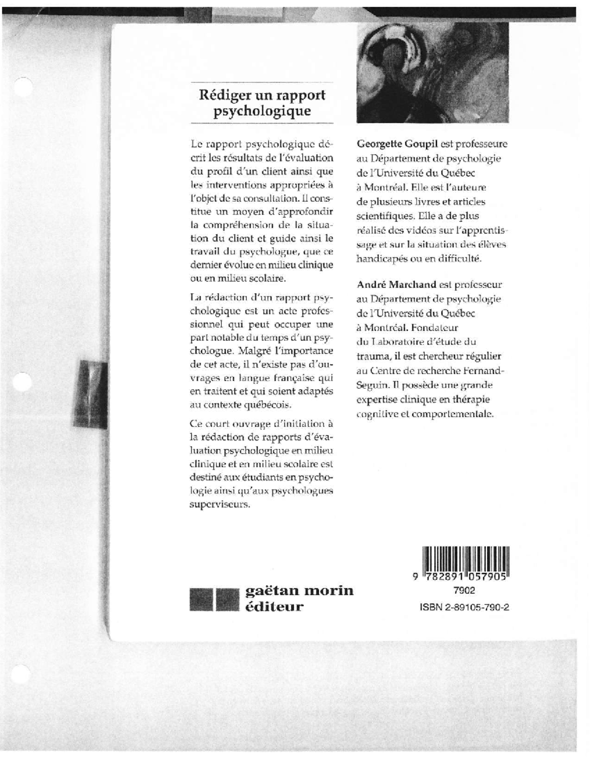 45701636 Rediger Un Rapport Psychologique - FAS1901 - UdeM - Studocu