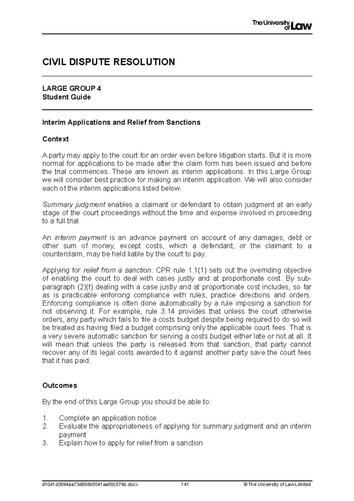 CDR LG 4 - Lecture Notes - CIVIL DISPUTE RESOLUTION LARGE GROUP 4 ...