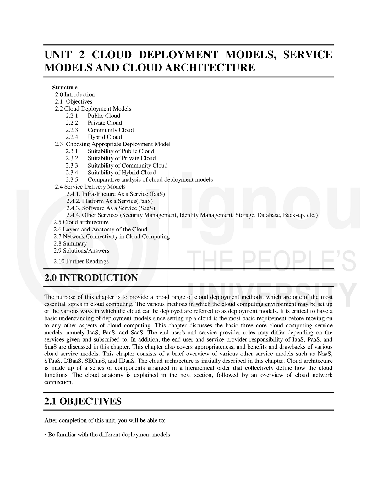 Unit-2 Cloud Deployment Models Service Models and Cloud Architecture ...