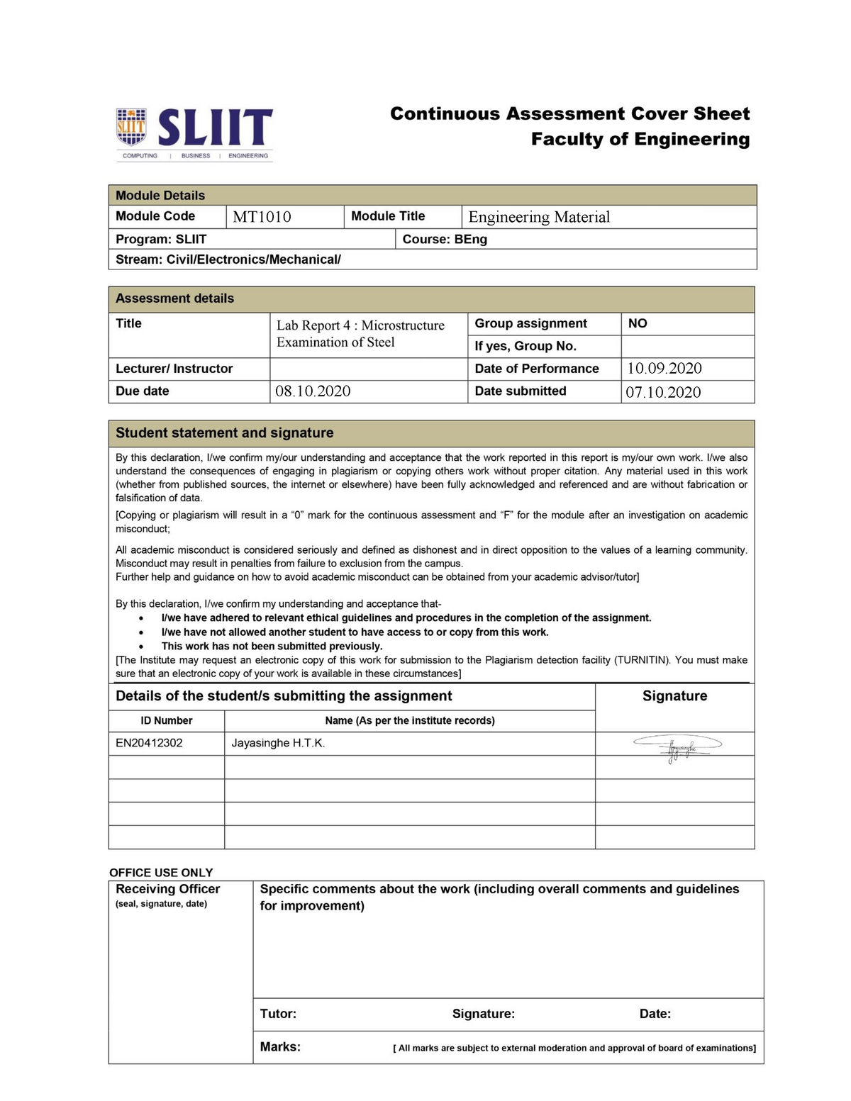 Microstructure Examination of Steel - StuDocu