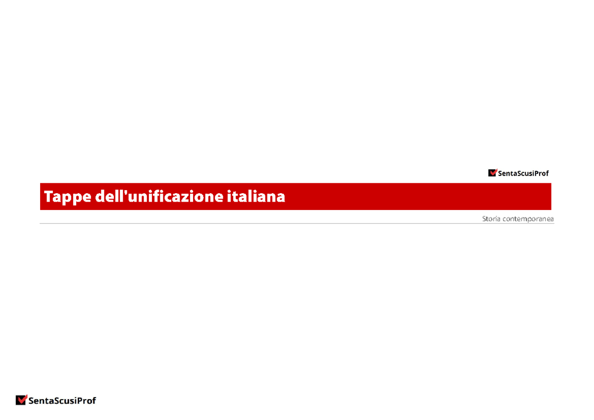 Unificazione Italiana - Sintesi - Tappedell'unificazioneitaliana ...