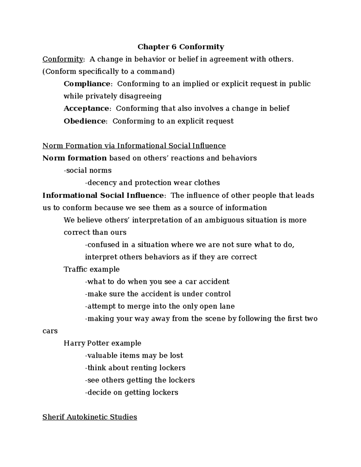 Chapter 6 Conformity - Lecture notes 6 - Chapter 6 Conformity ...