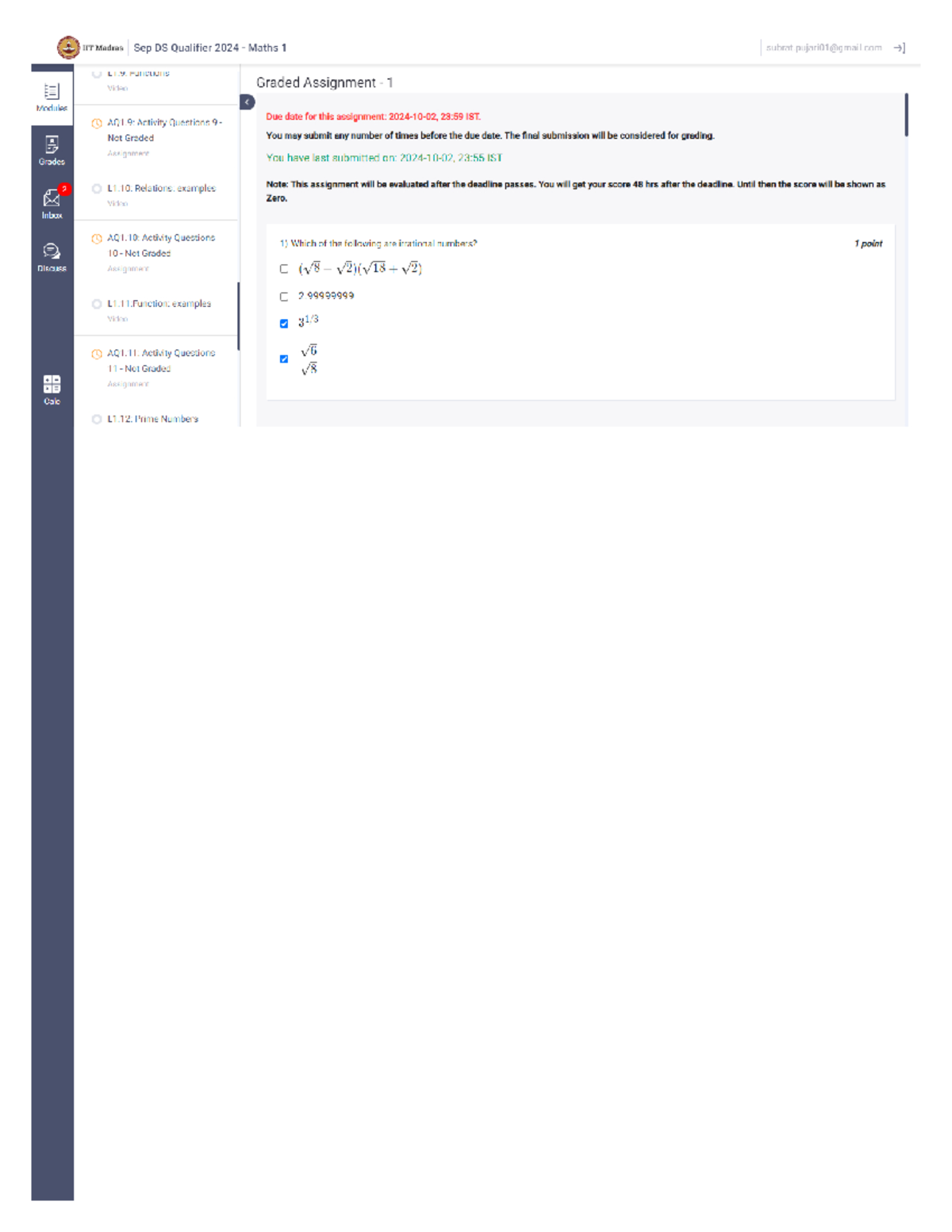 week 1 assignment - IIT Madras Sep DS Qualifier 2024 Maths 1 ) L.I ...