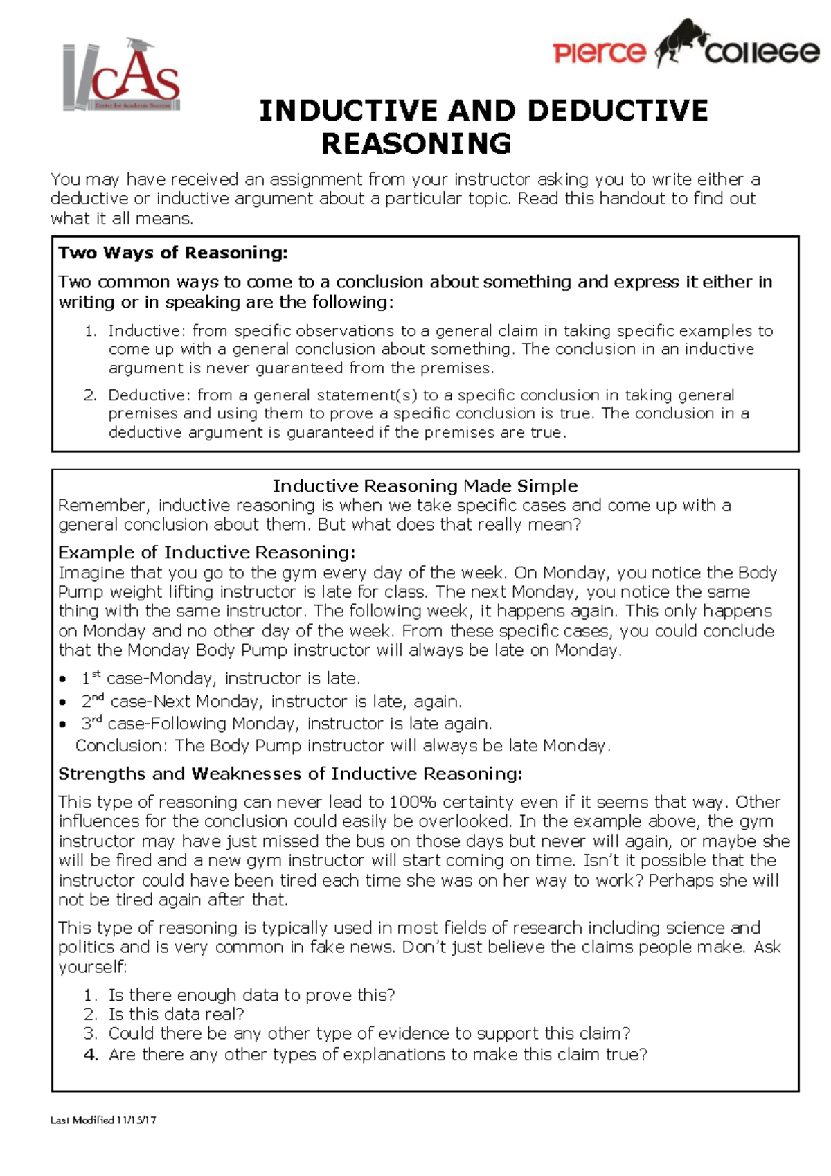 Inductive AND Deductive Reasoning - INDUCTIVE AND DEDUCTIVE Intended For Inductive And Deductive Reasoning Worksheet