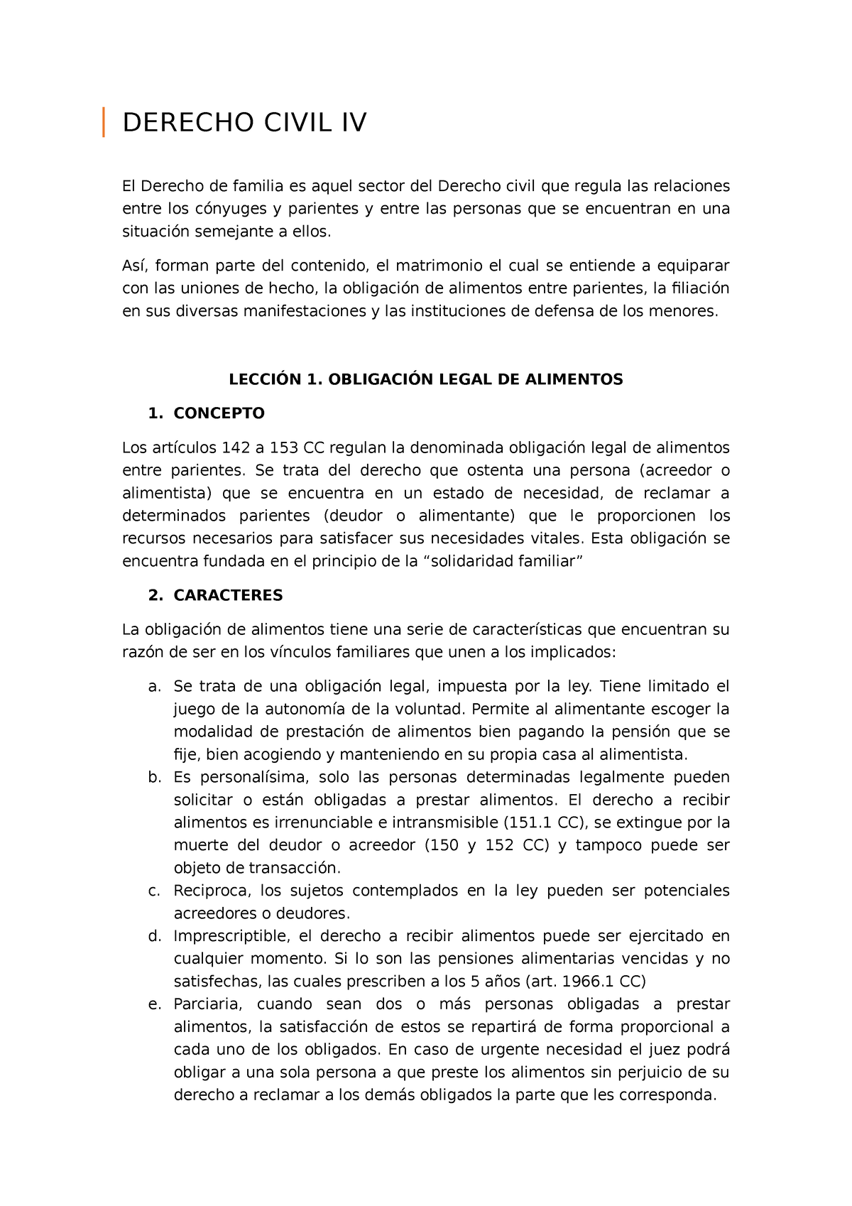 Apuntes Libro Derecho Civil Iv Derecho Civil Iv El Derecho De Familia Es Aquel Sector Del 1937