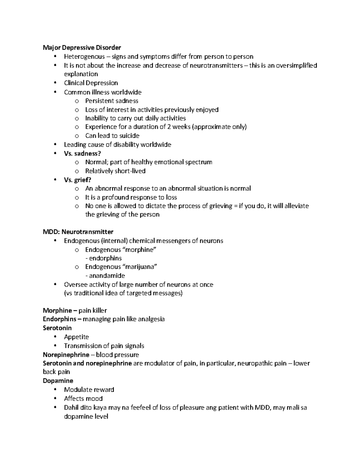 Major Depressive Disorder - Major Depressive Disorder - Heterogenous ...