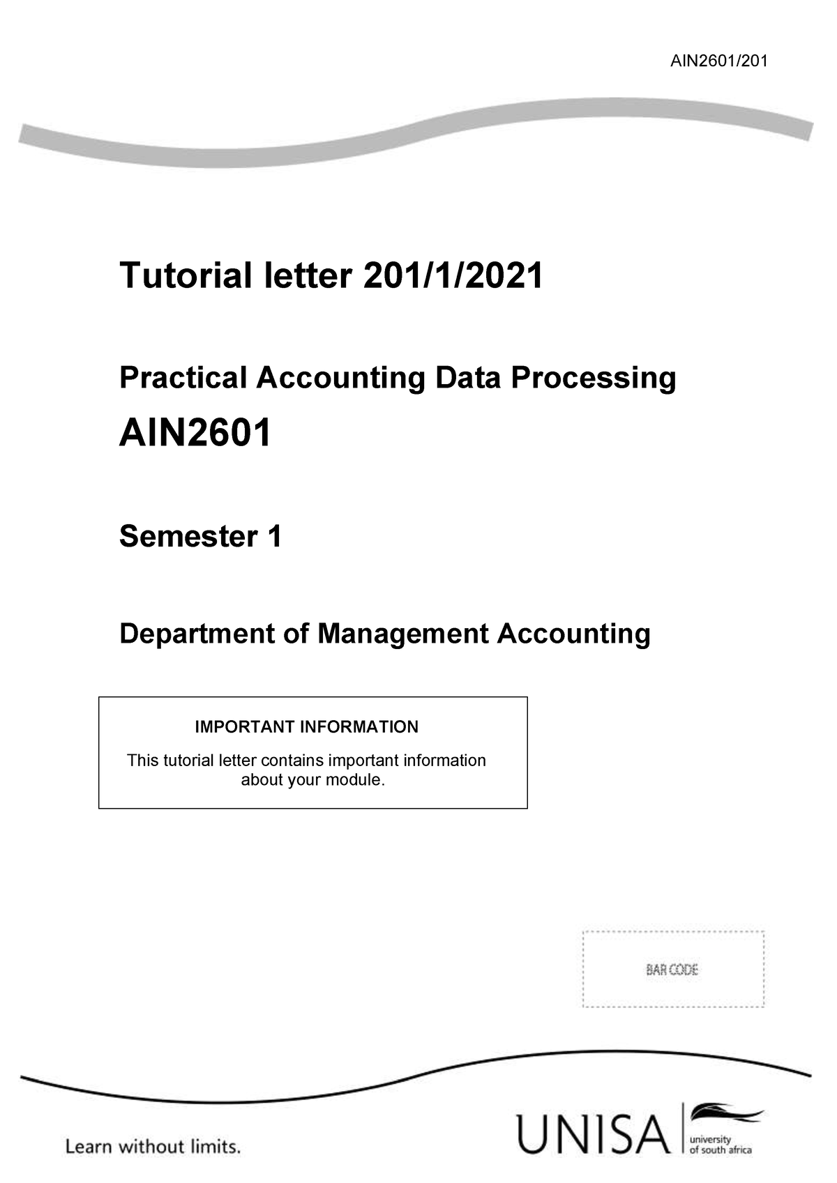 AIN2601 TL201 2021 1 - Answer - AIN2601/ Tutorial Letter 201/1 ...