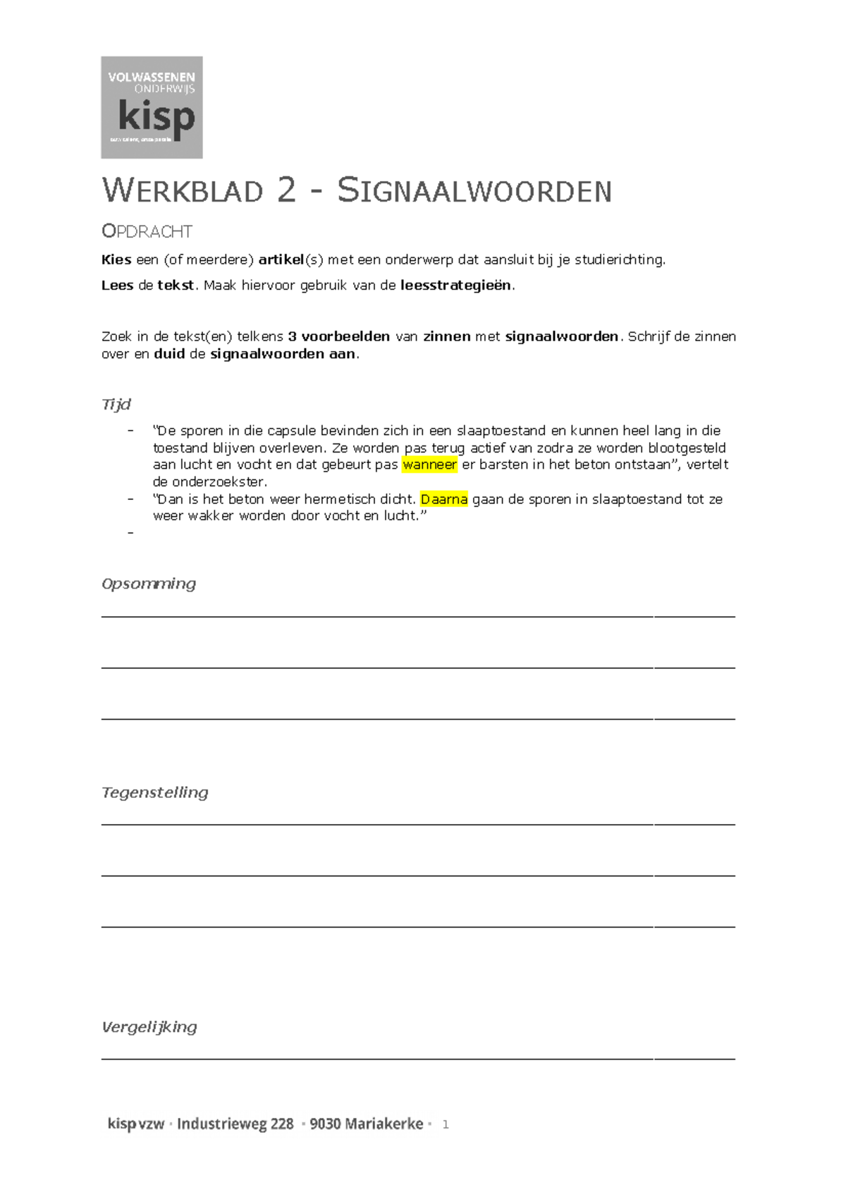 cu-taalondersteuning-odisee-signaalwoorden-werkblad-1-def-werkblad-2