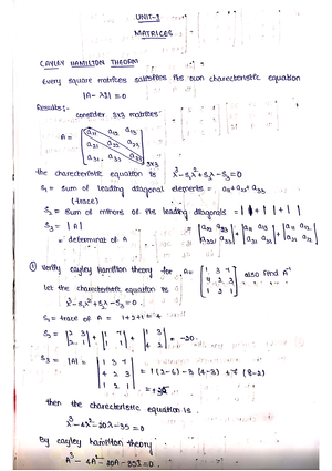 21MAB101T-Calculus And Linear Algebra - Calculus And Linear Algebra - B.Tech/M(Integrated) - Studocu